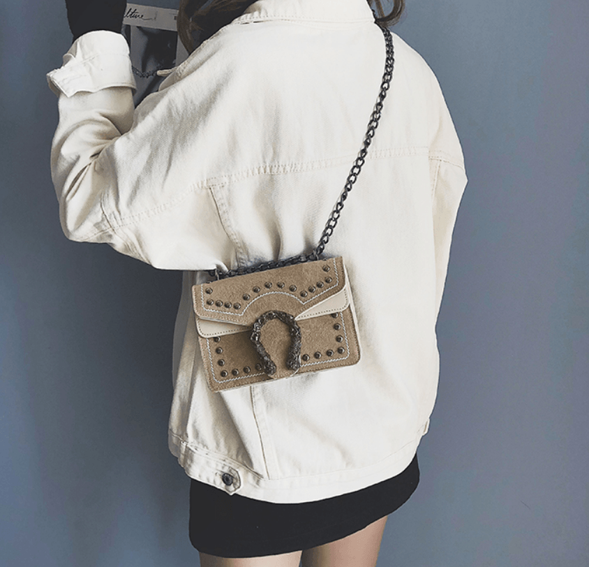 Cross body simple chain scrub bag shoulder