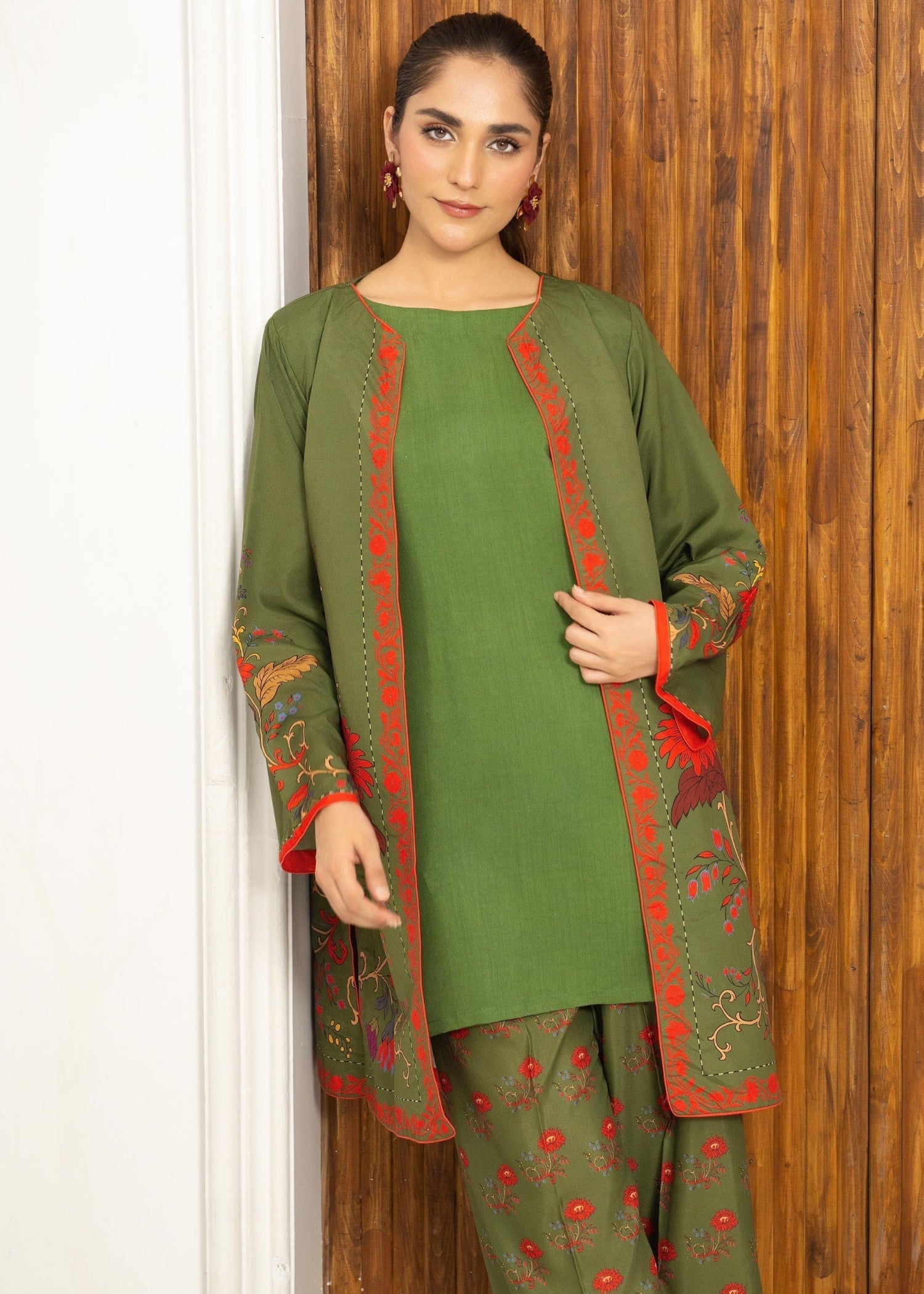 lawn Gown in Green
