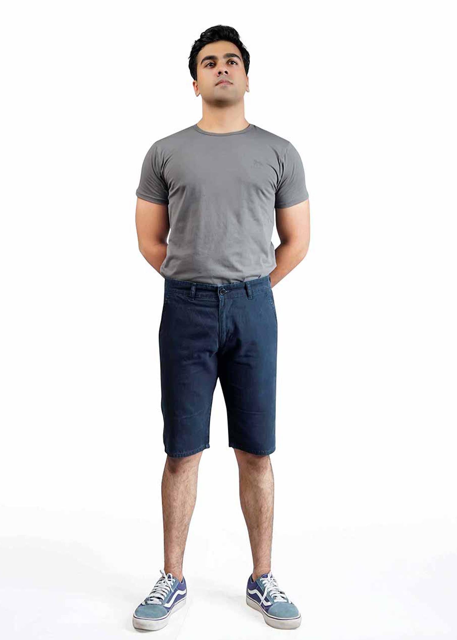 single jersey knit T Shirt in Grey