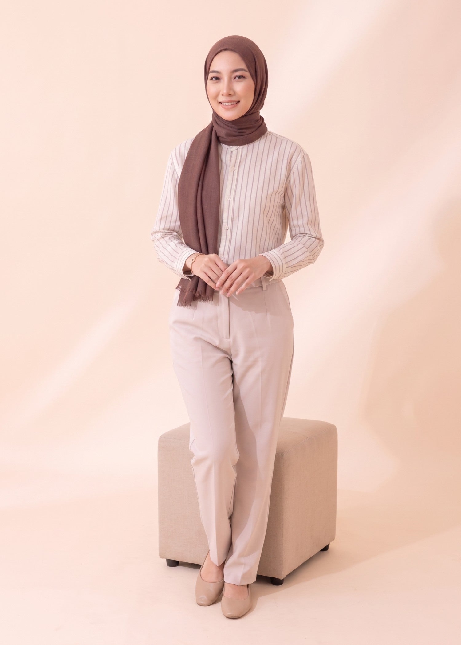 lawn Hijab in Chocolate brown