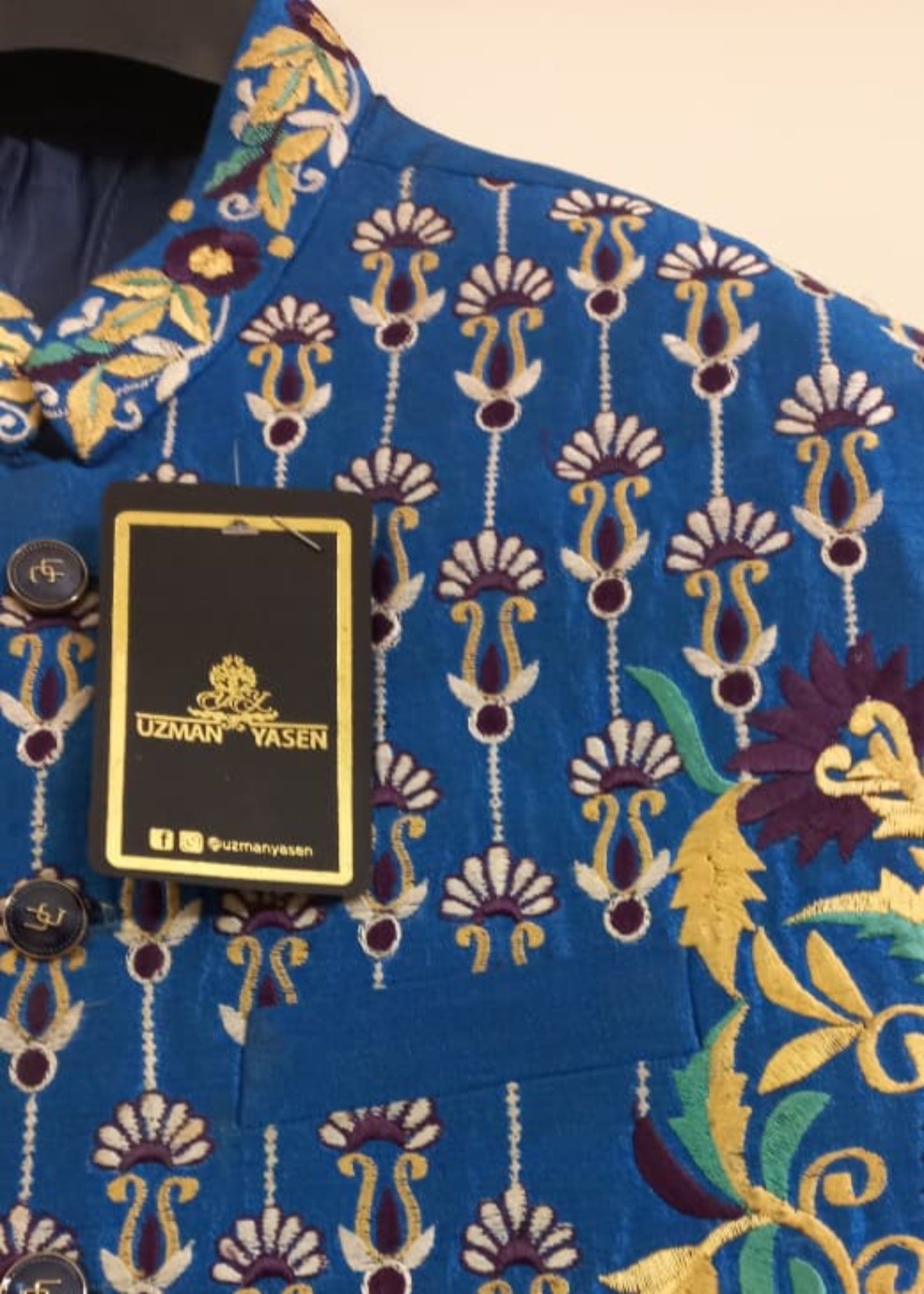 silk Waistcoat in Blue