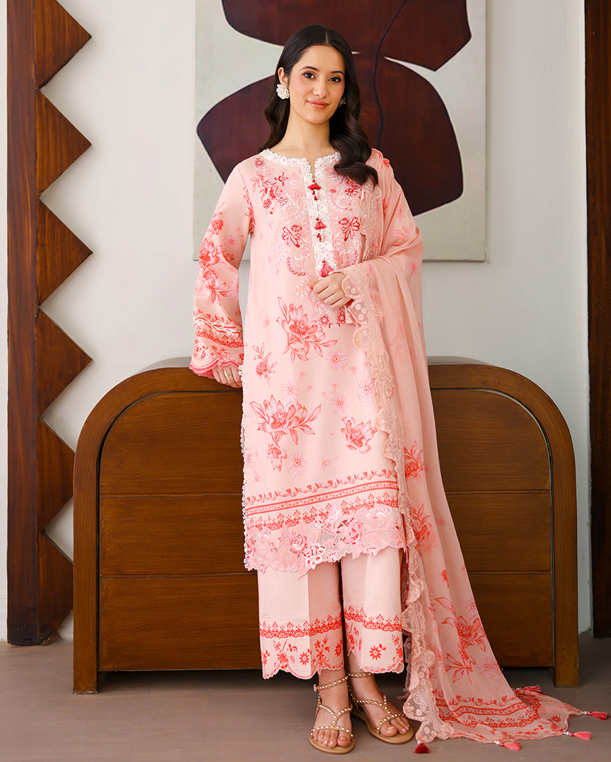 Sunlit Tales Lawn – Coral whisper