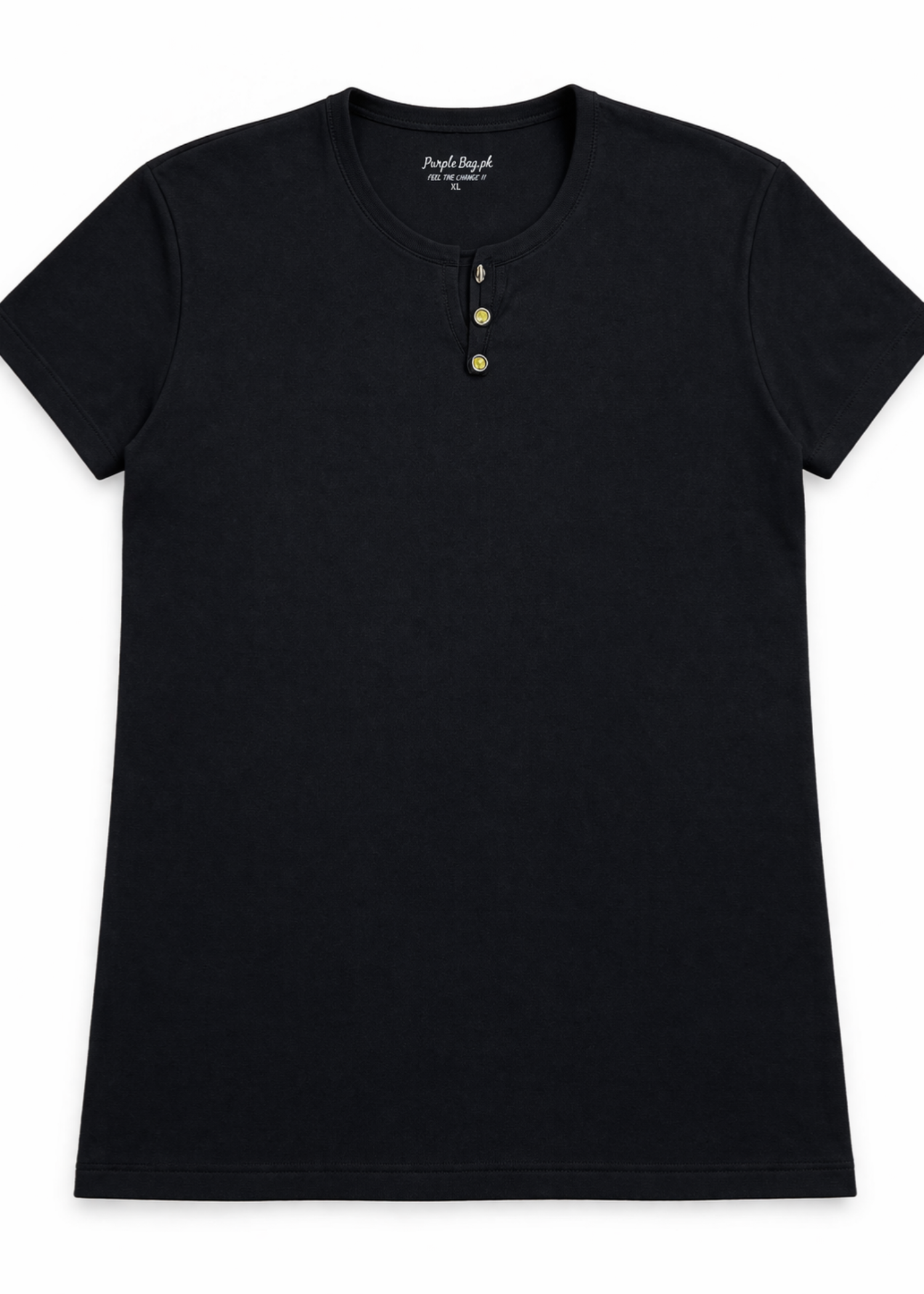 cotton jersey T Shirt in Onyx