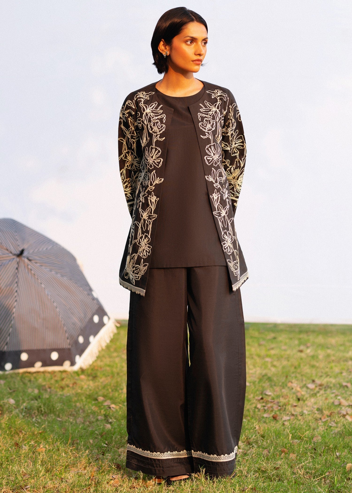 cotton Jacket in Black