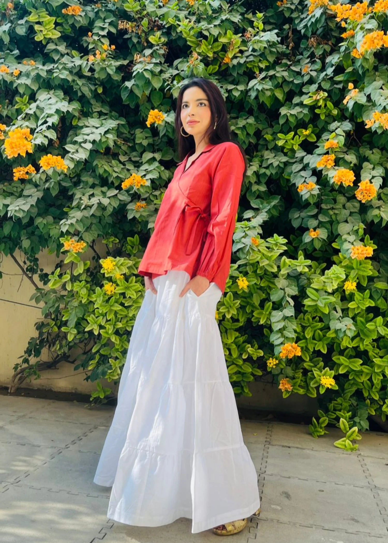 cotton Top in Tomato red