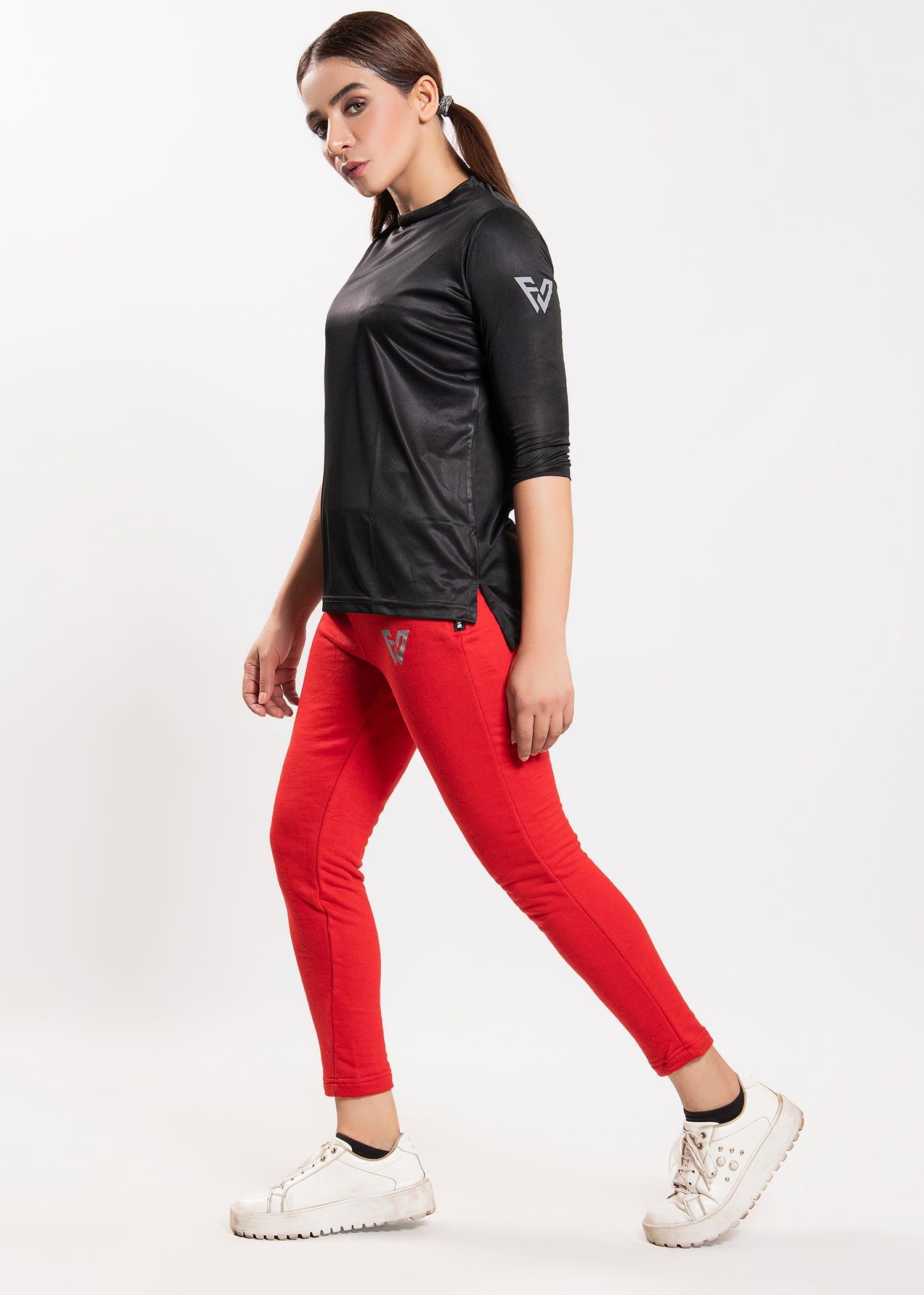 terry Trousers in Blood red