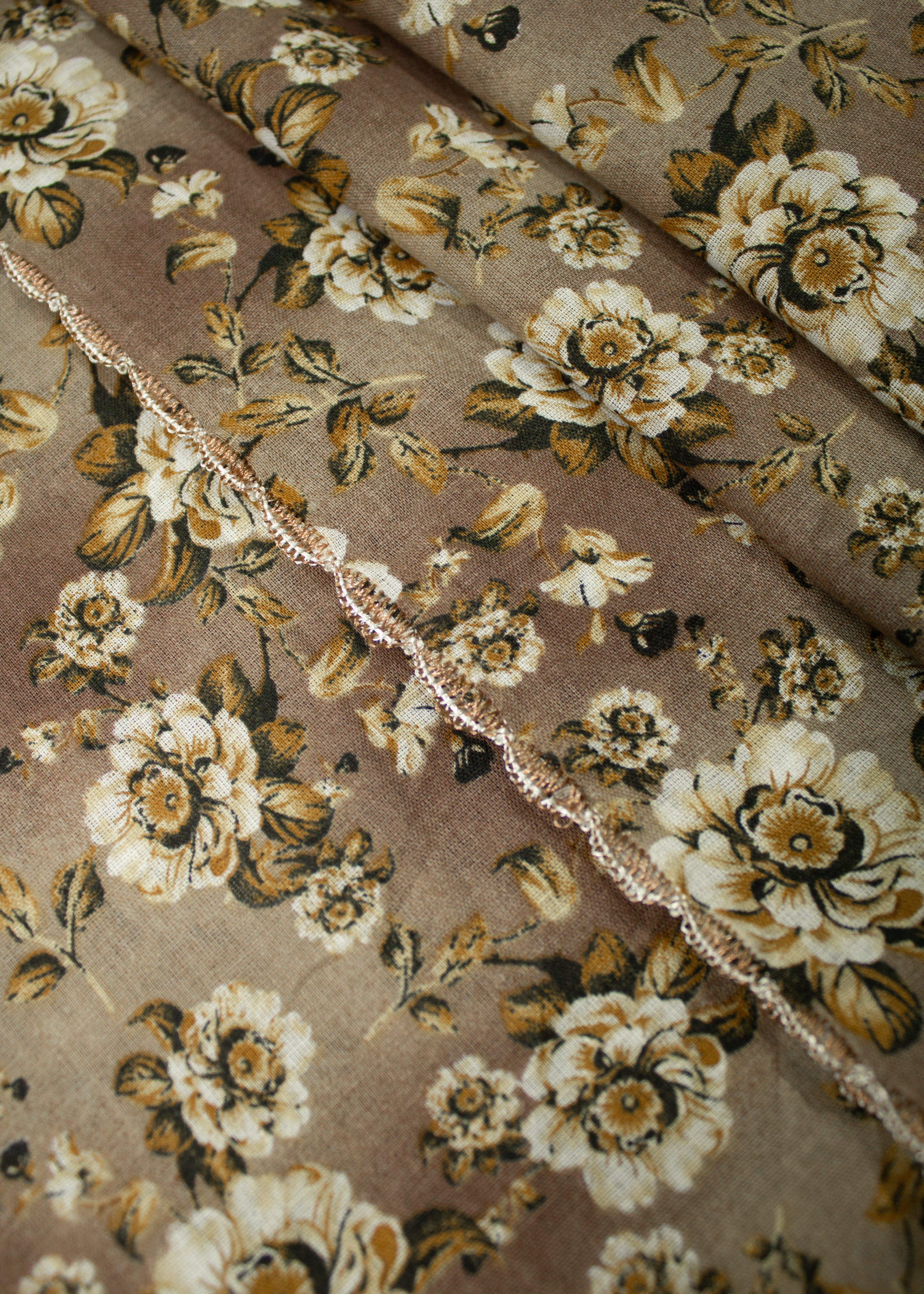 lawn Chaddar in Khaki brown, brown