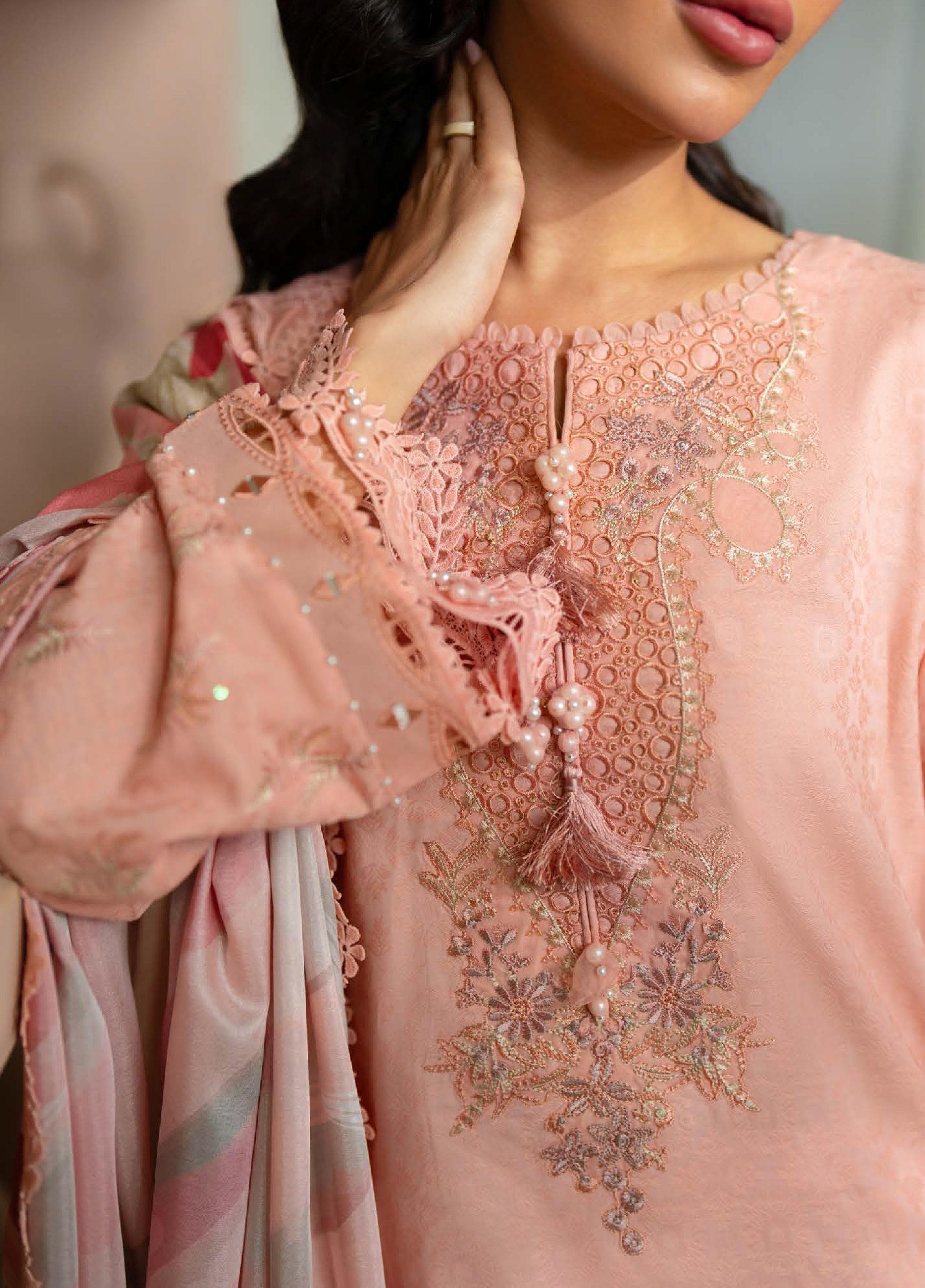 Raha Festive Jacquard Lawn – NE-235