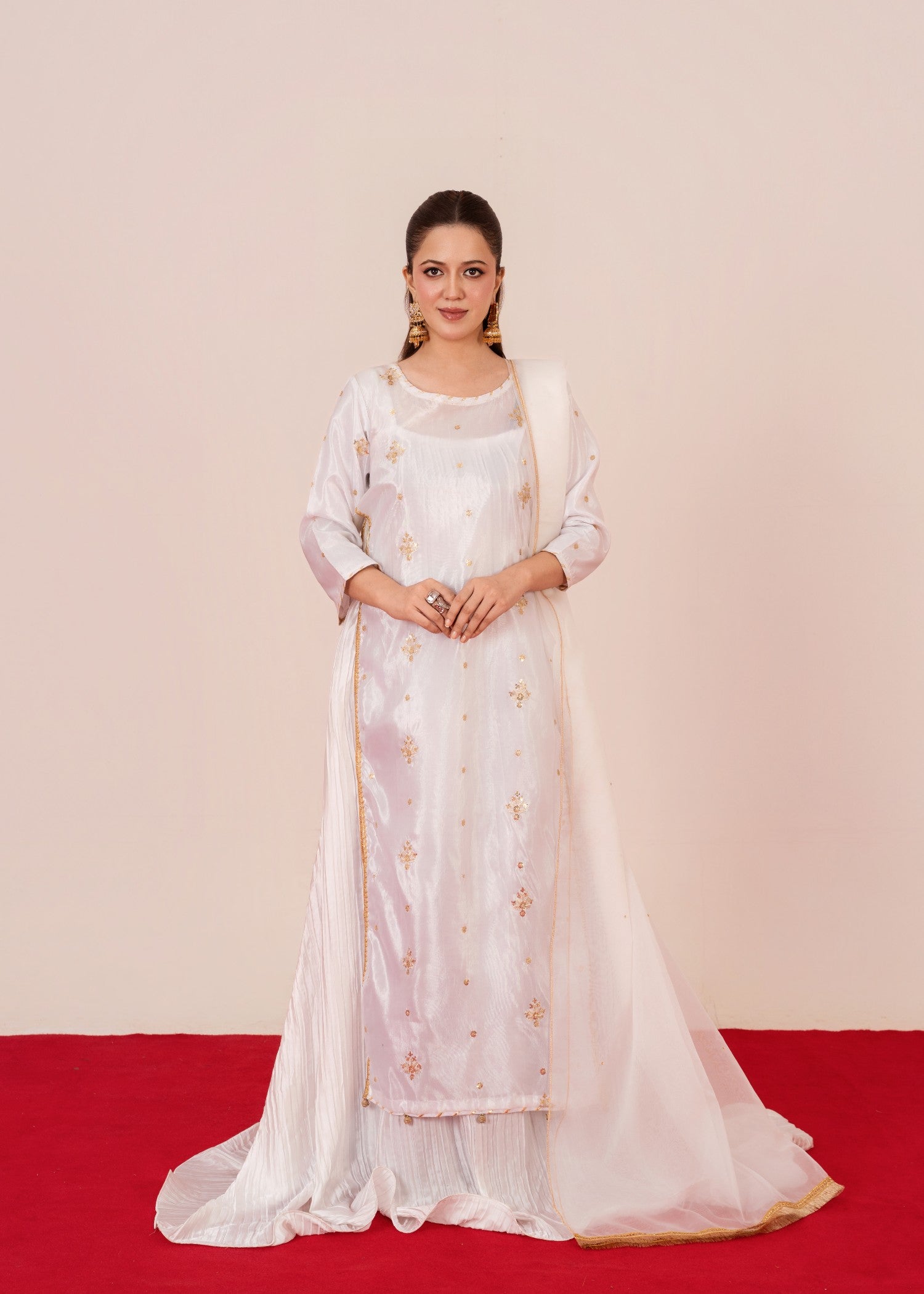 kattan silk Maxi in White