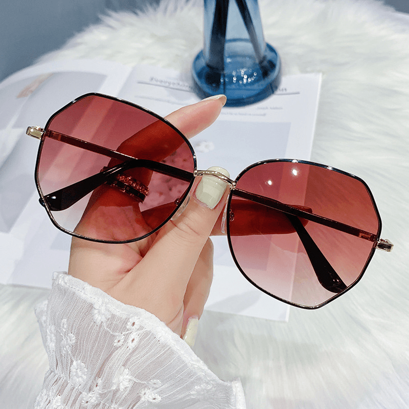 Sunshade Polarized Polygon Large Frame Glasses