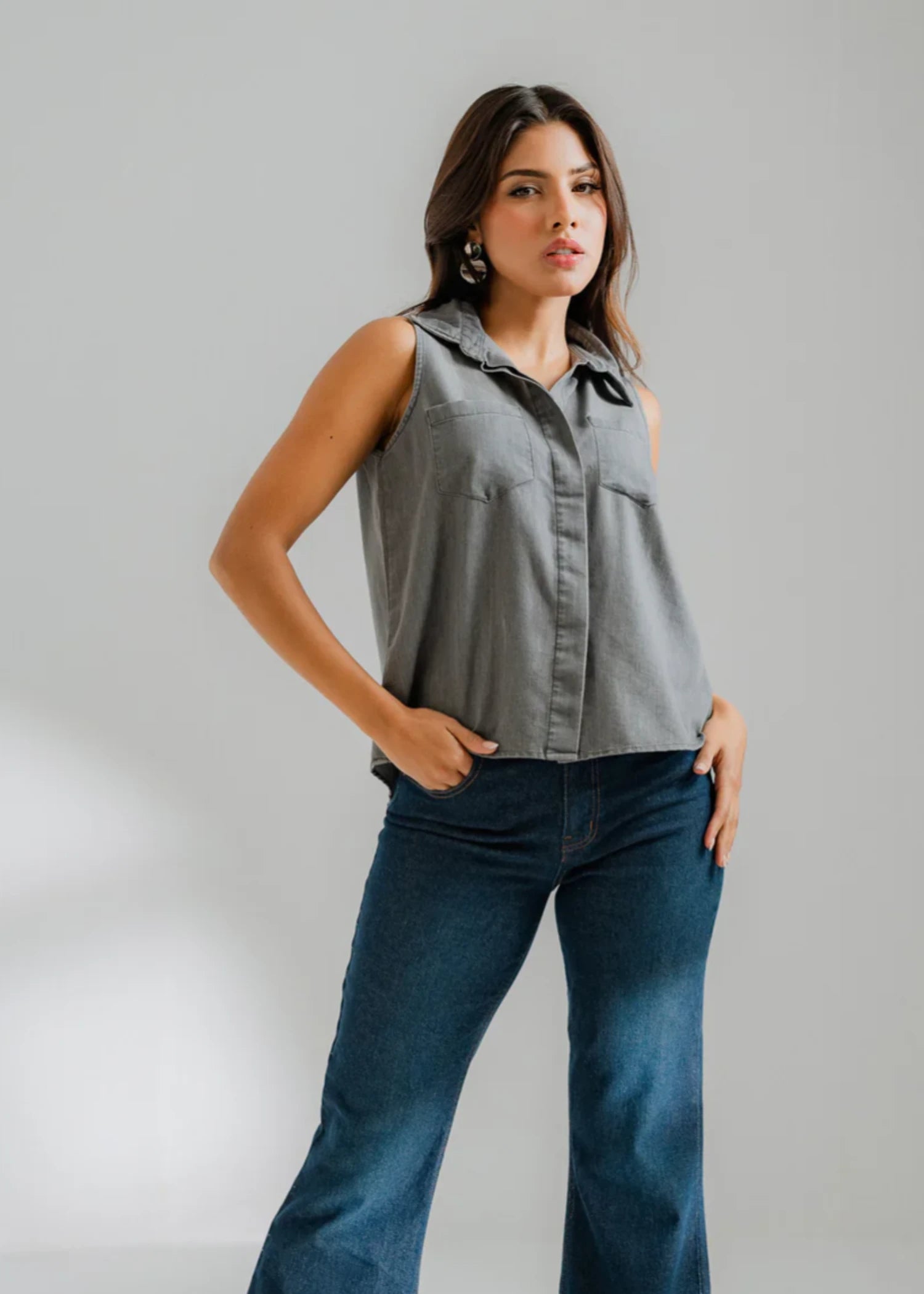 cotton Top in Grey
