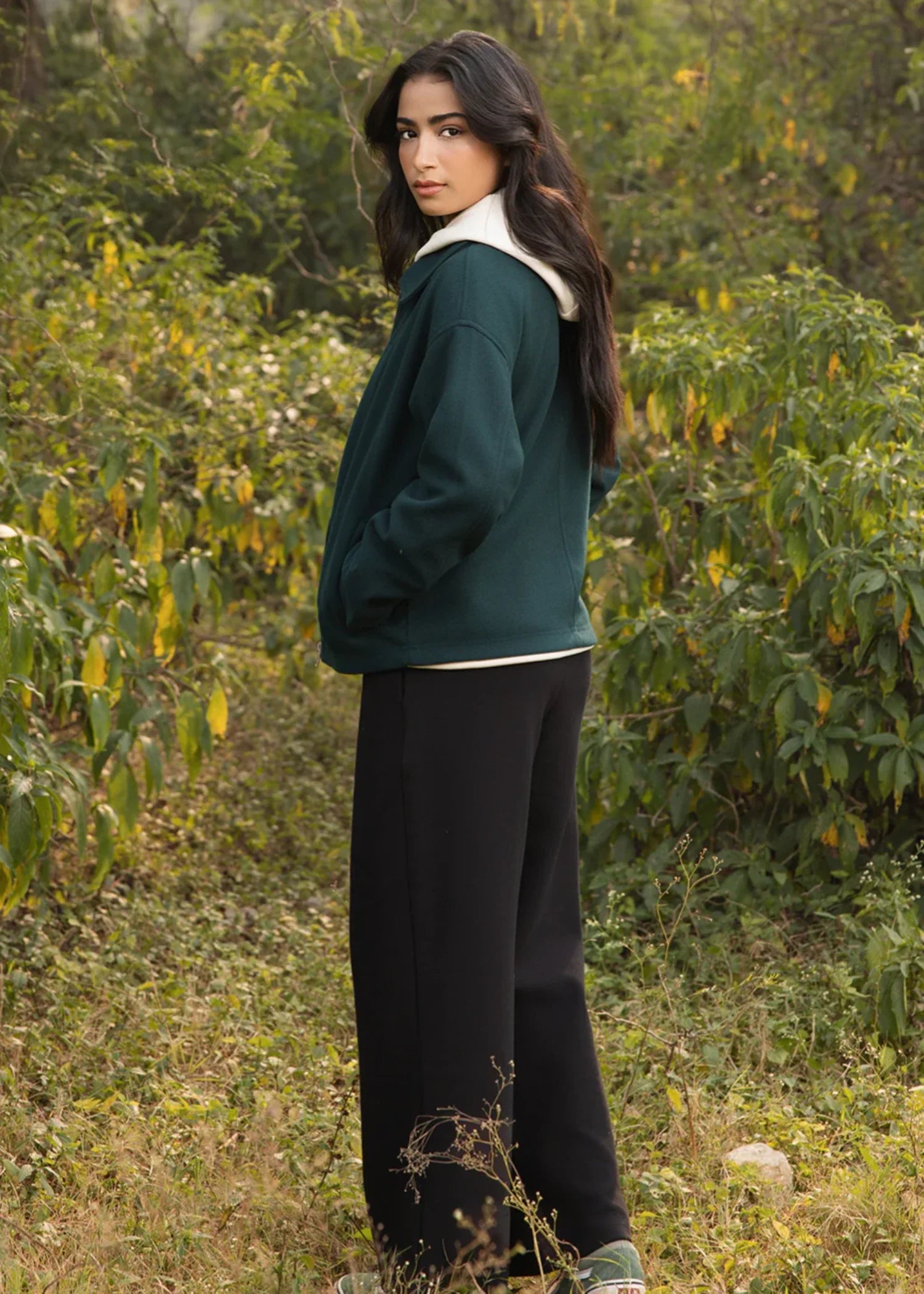 felted wool Jacket in Teal