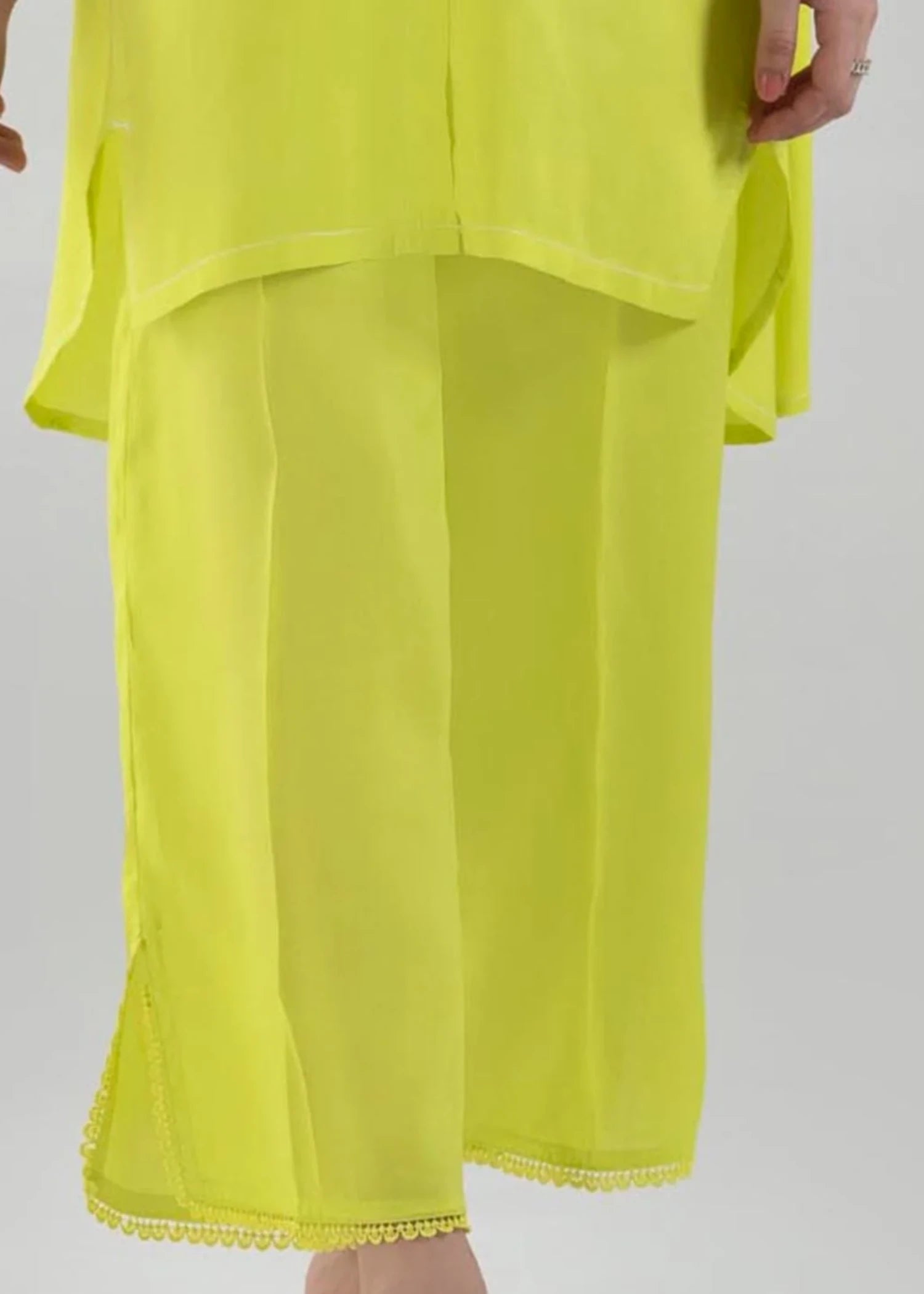 linen Trousers in Neon green
