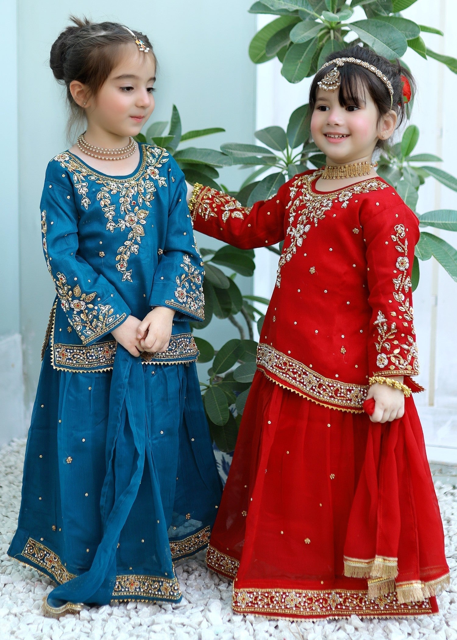 chiffon Lehenga in Sapphire blue