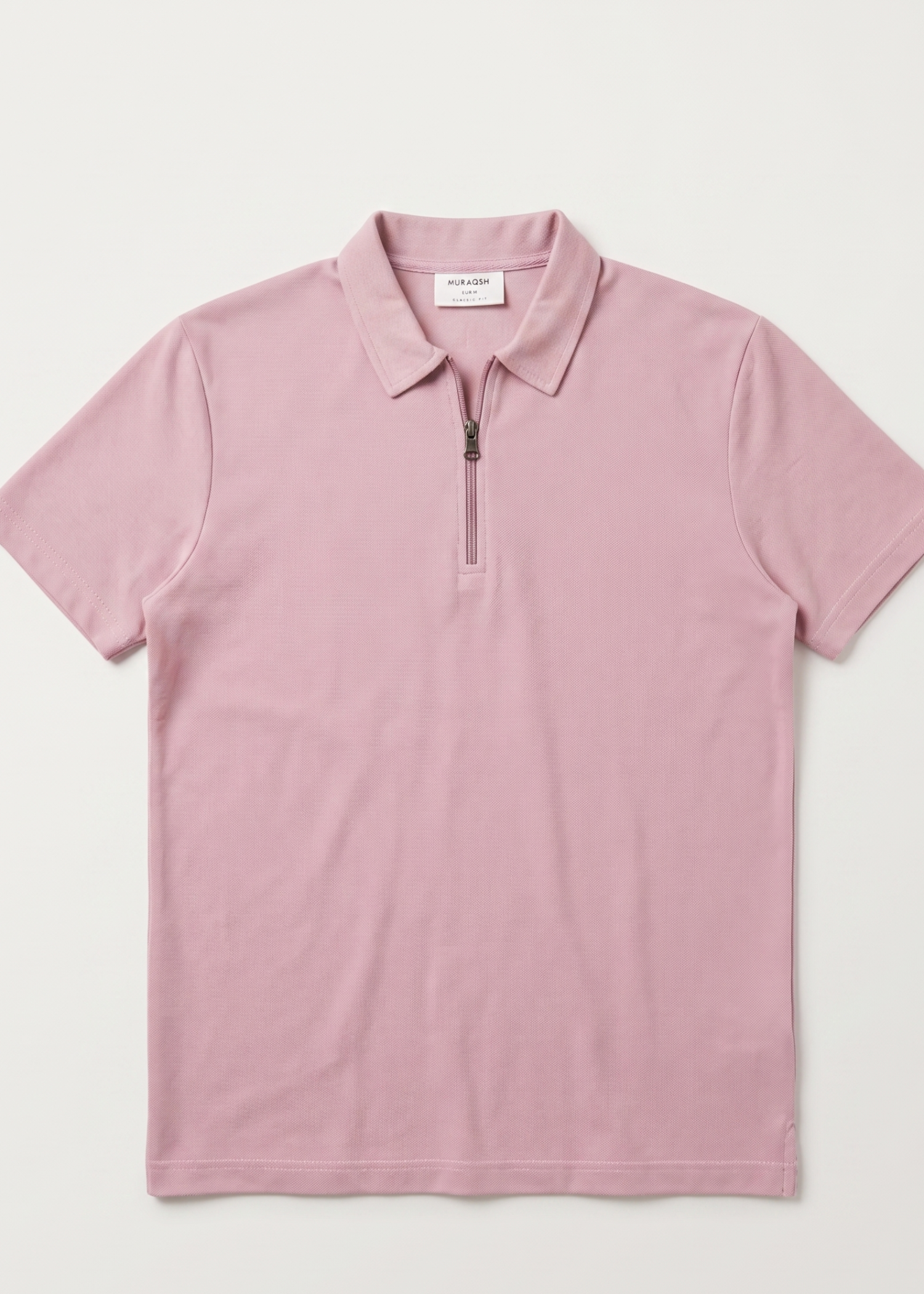 cotton pique Polo Shirt in Light pink