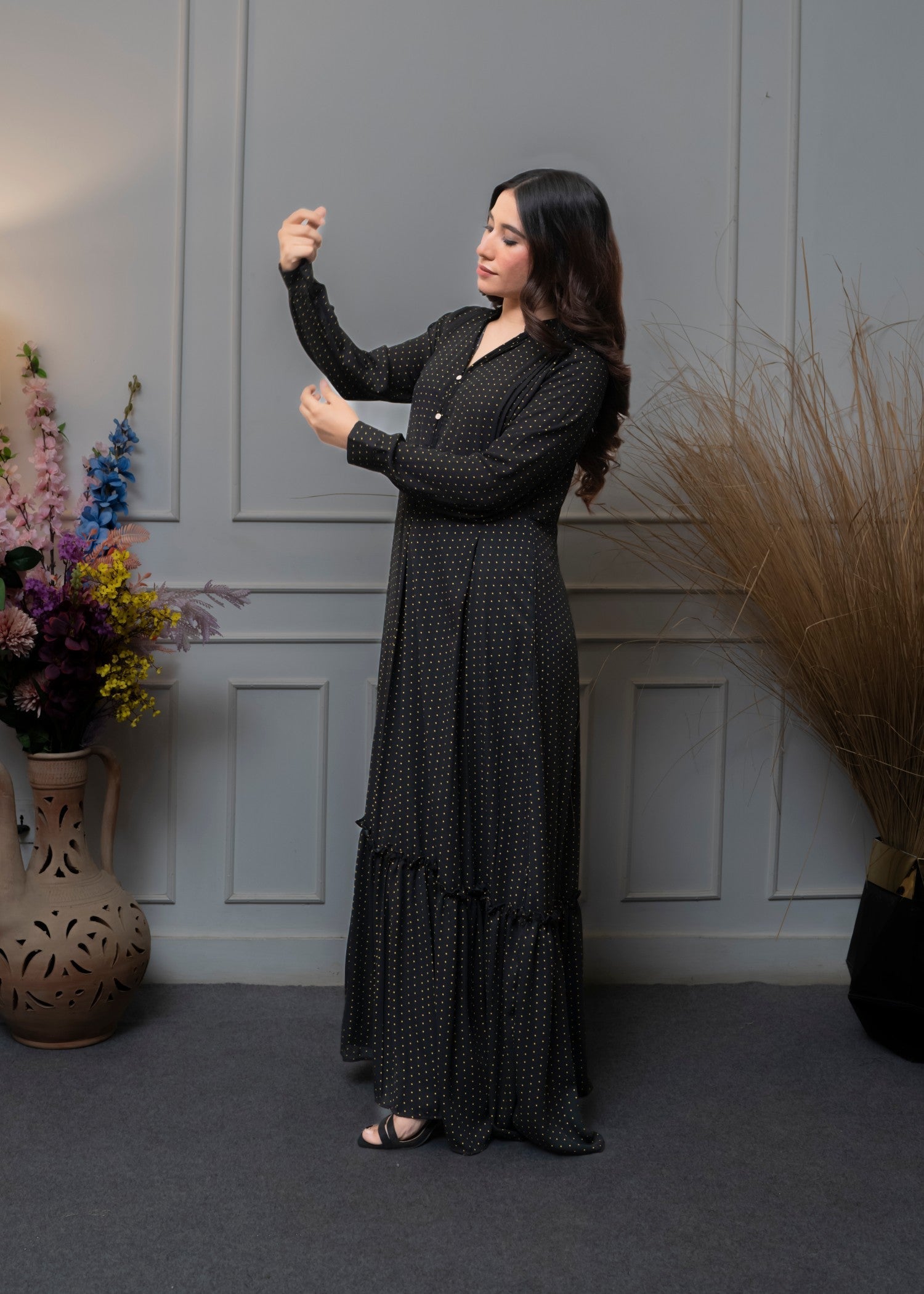 viscose Maxi in Black
