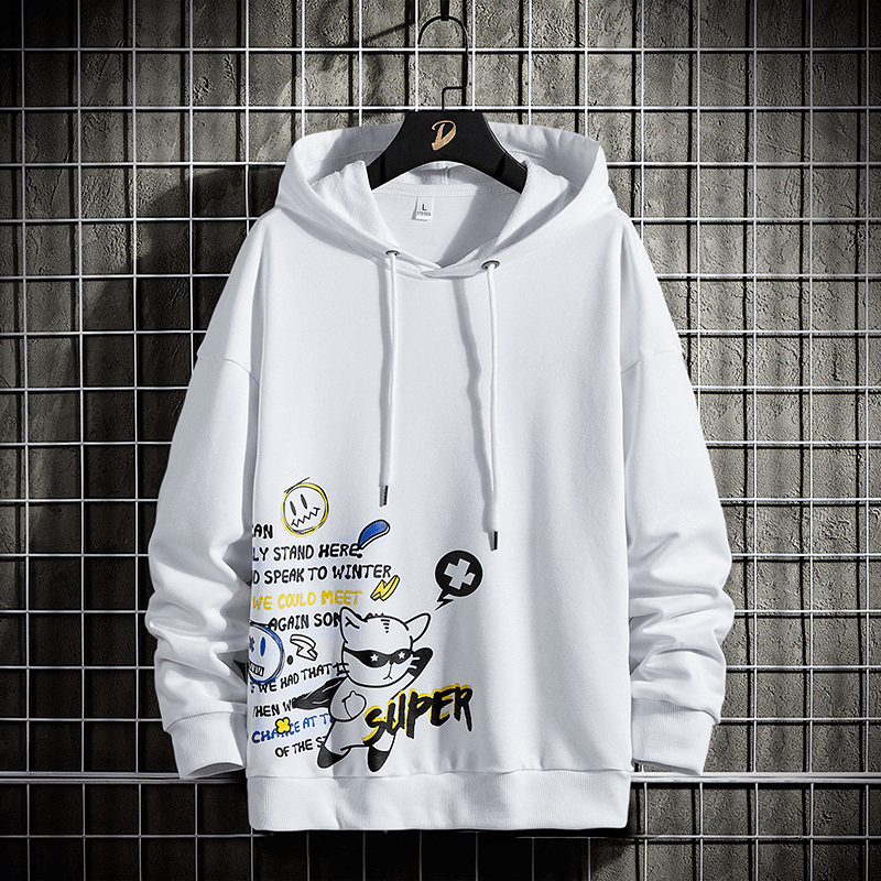 Trendy Brand Men'S Sweater Hooded Jacket Japanese Youth Personality Sweater Casual Clothes