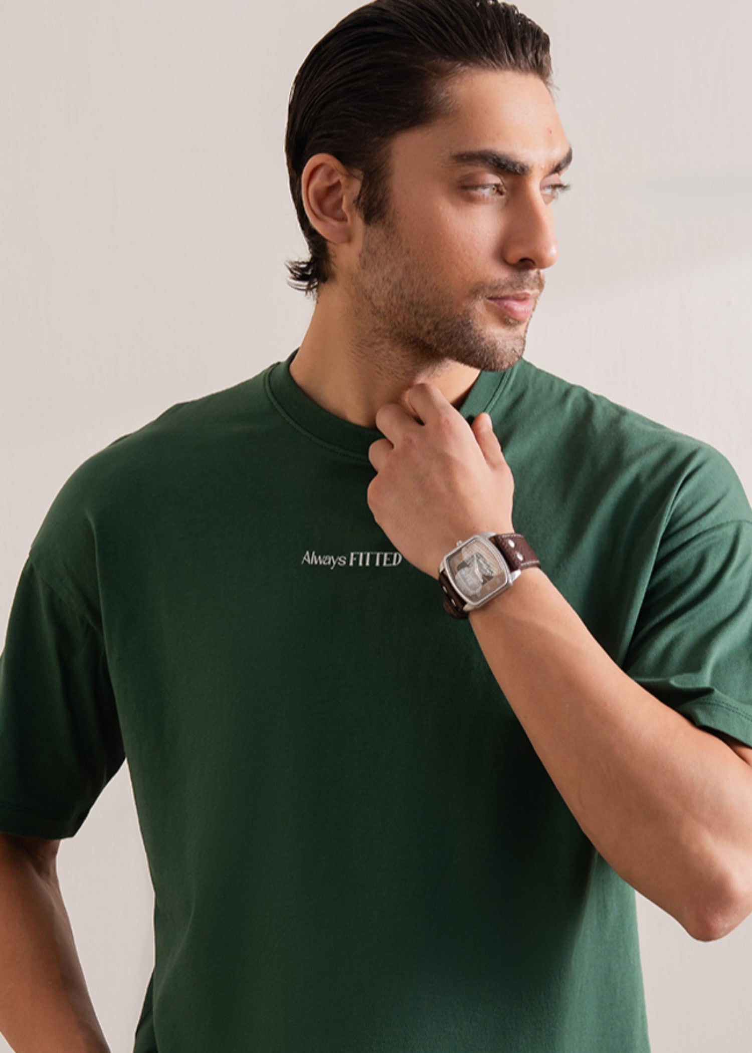 cotton T Shirt in Green