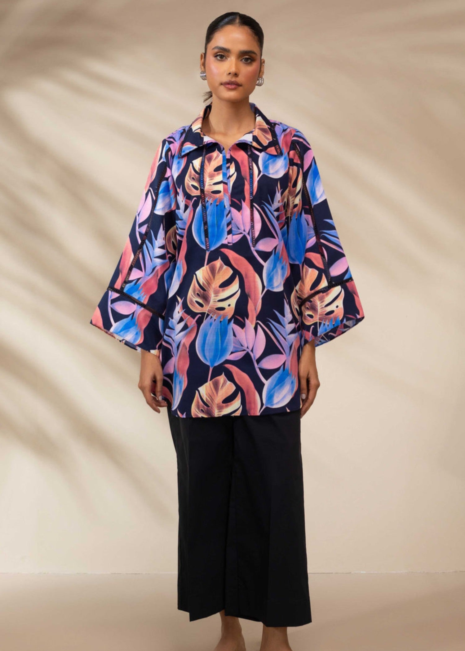 polyester Kurti in Black