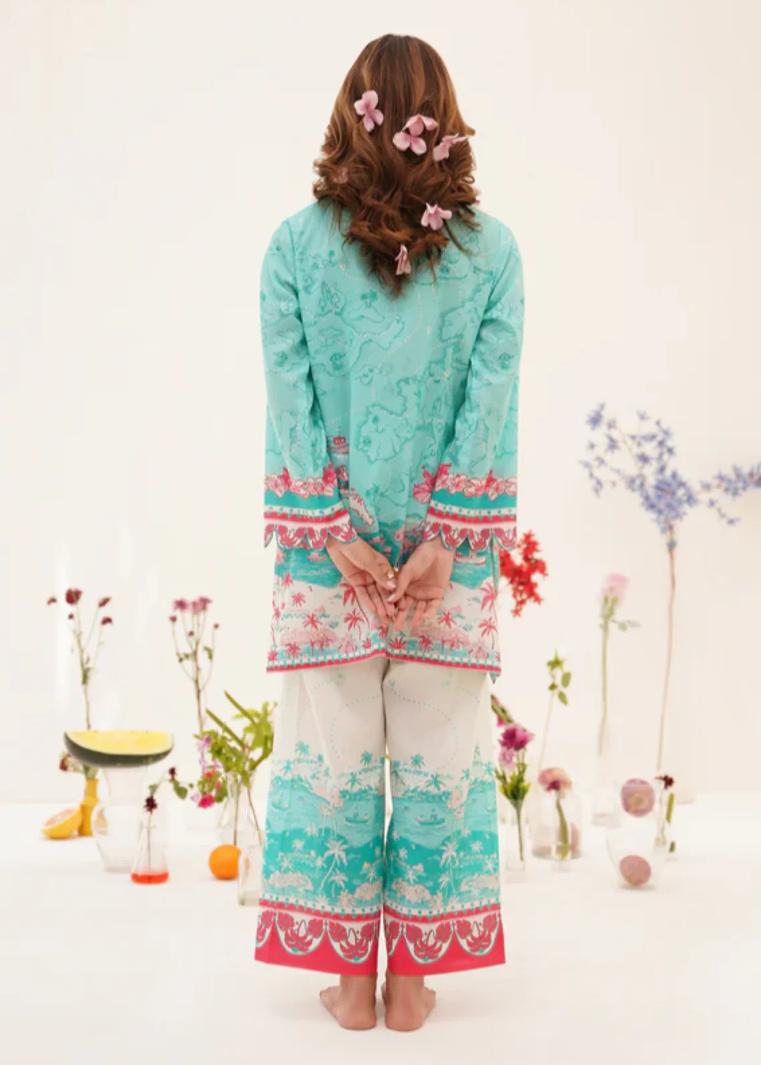 cambric Co Ord Sets in Sea green