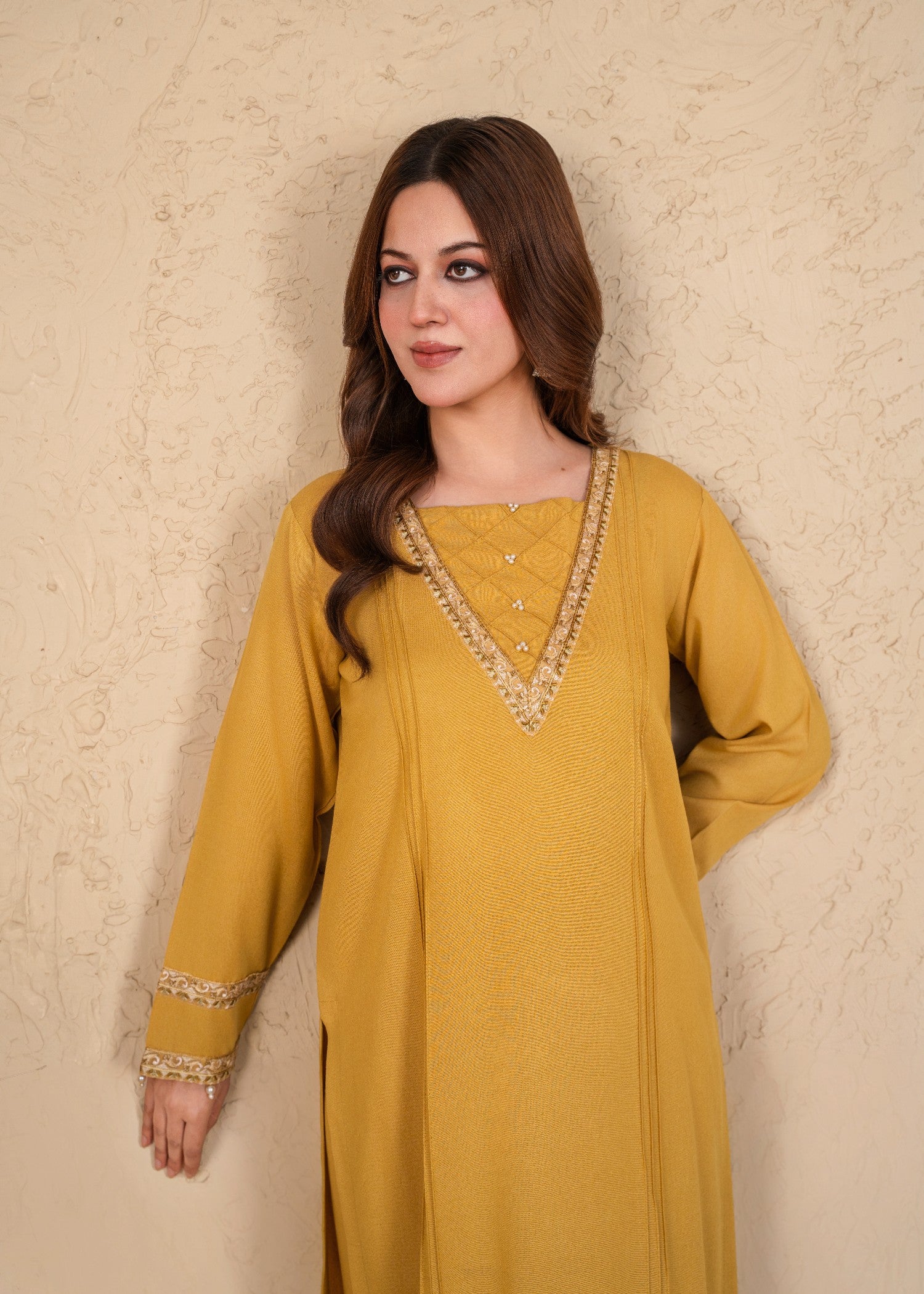 karandi Kurta Set in Gold