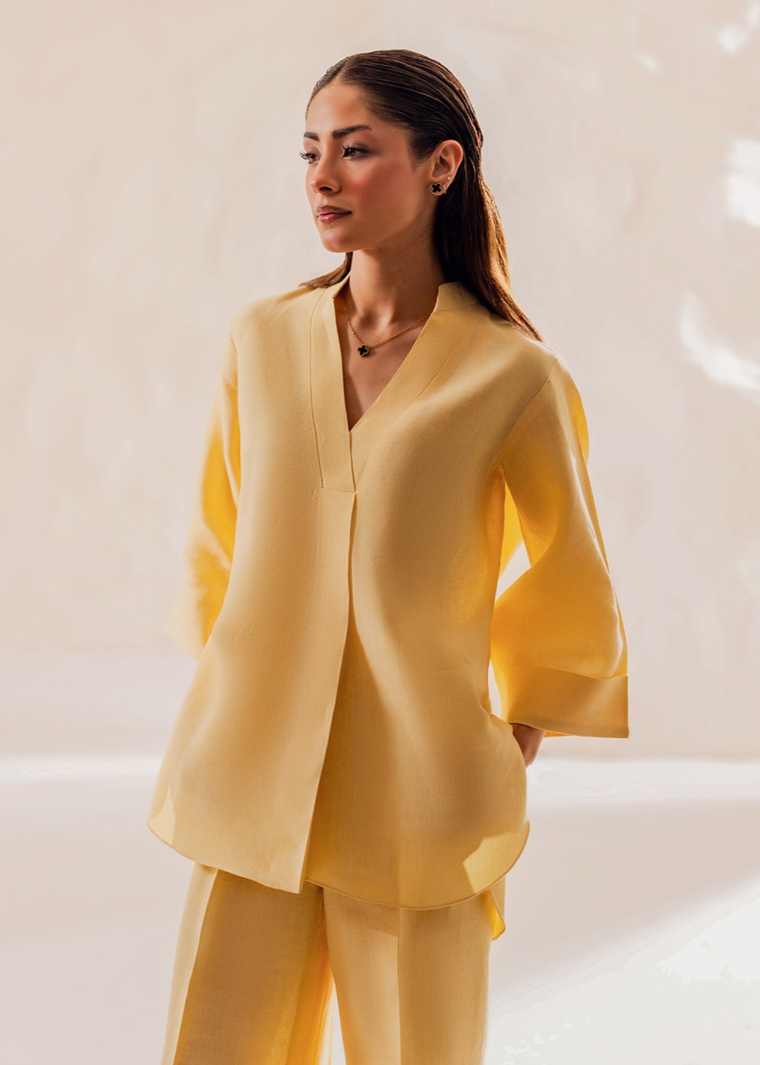 linen Co Ord Sets in Butter