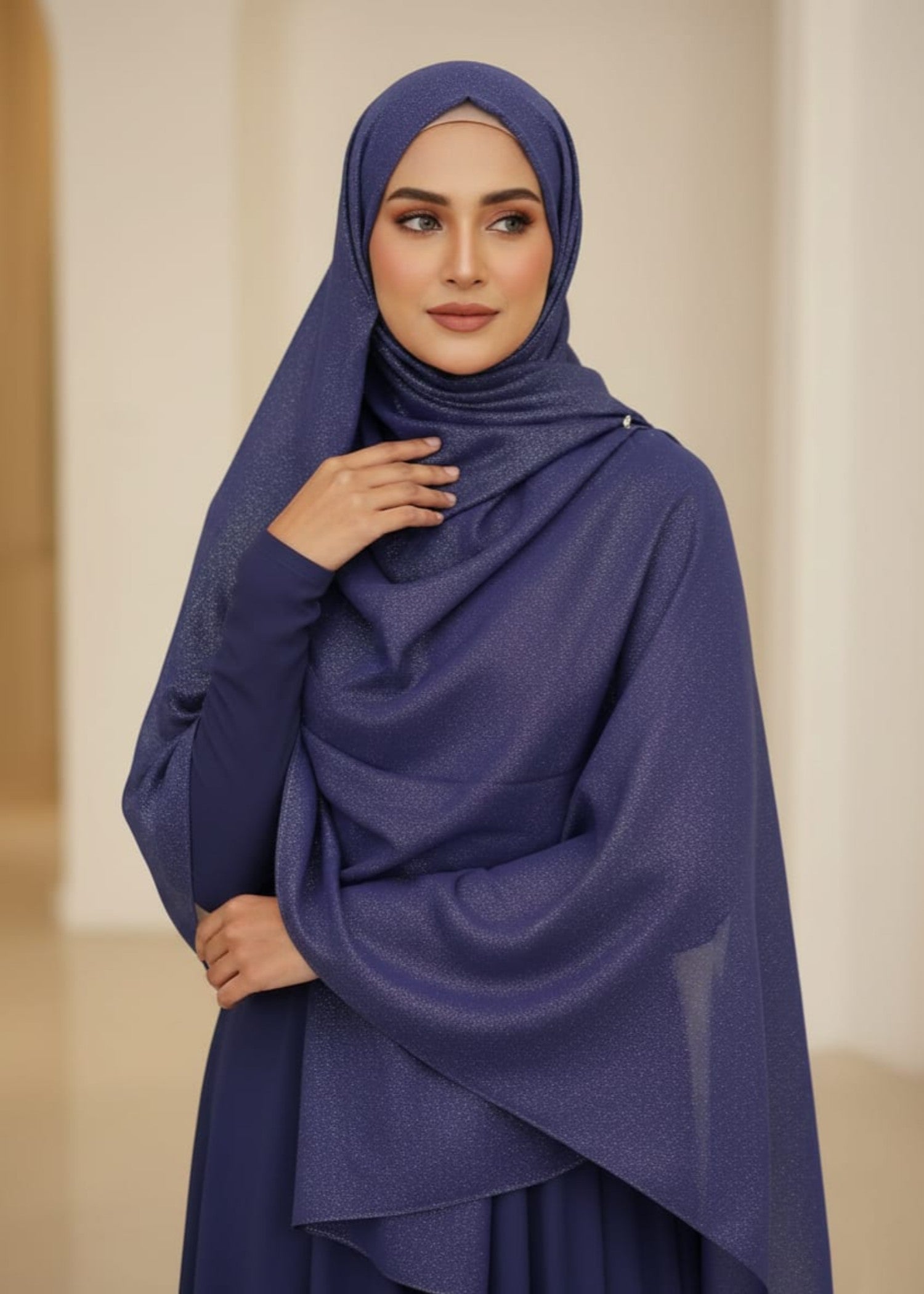 georgette Hijab in Blue