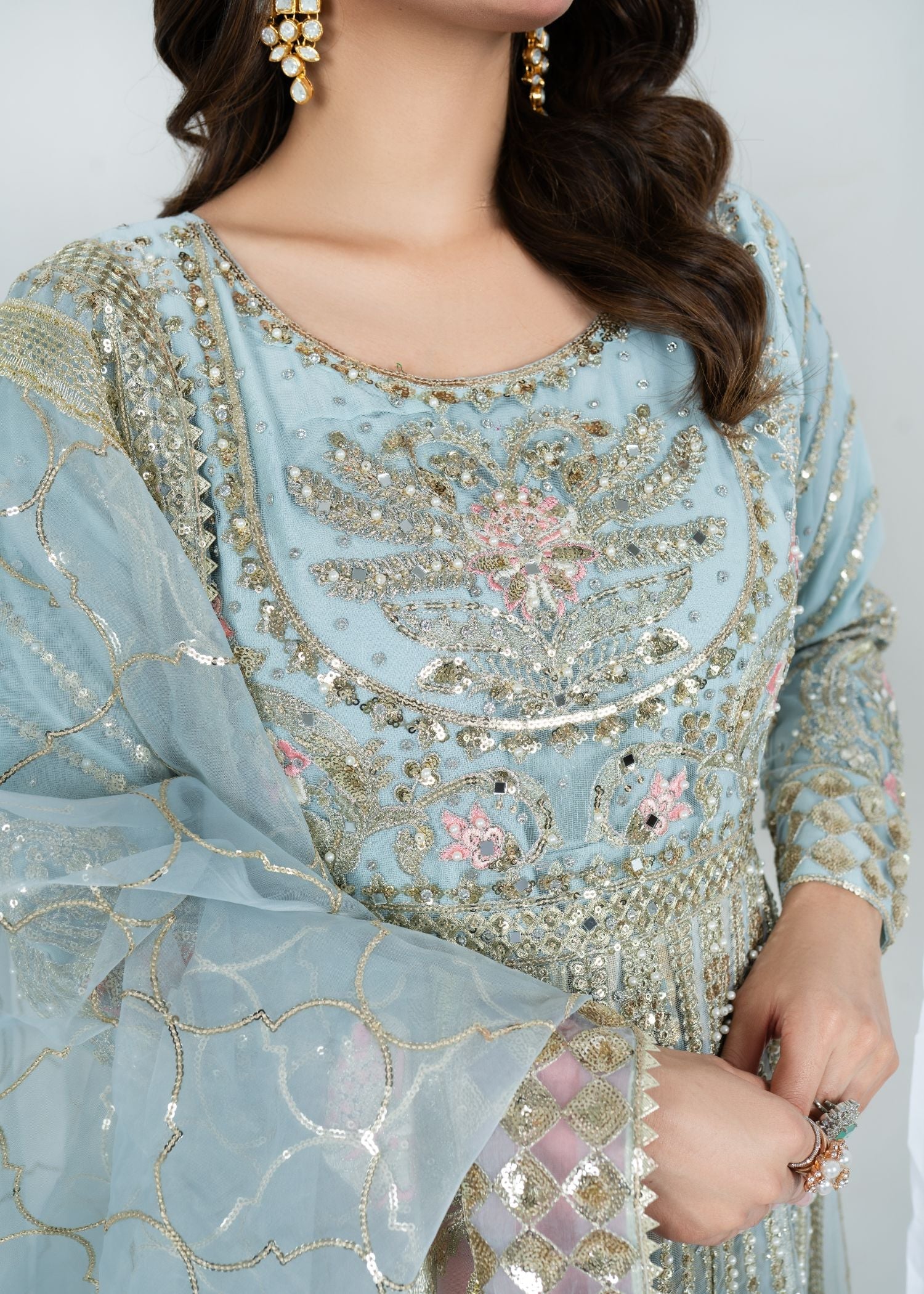 net Maxi in Ice blue