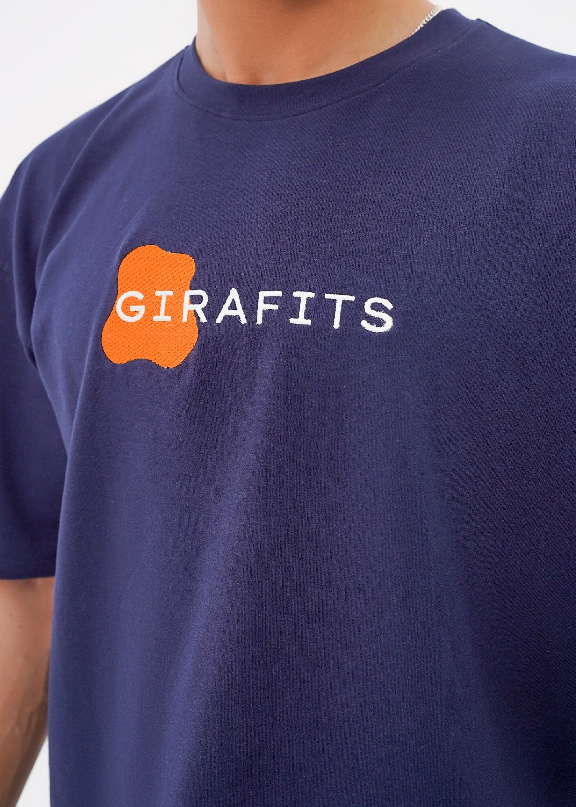 spandex T Shirt in Navy blue