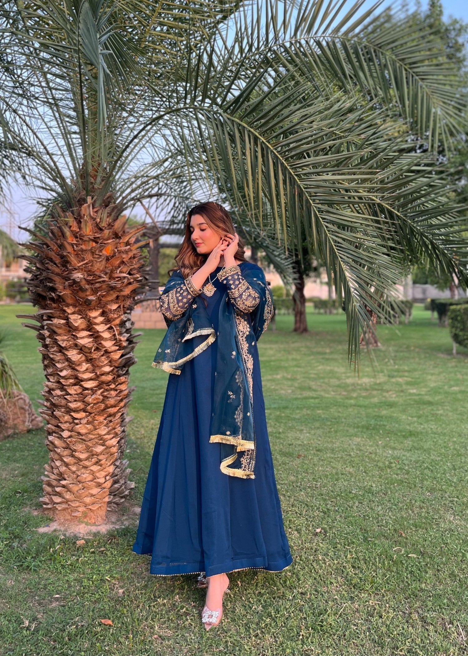 chiffon Maxi in Blue