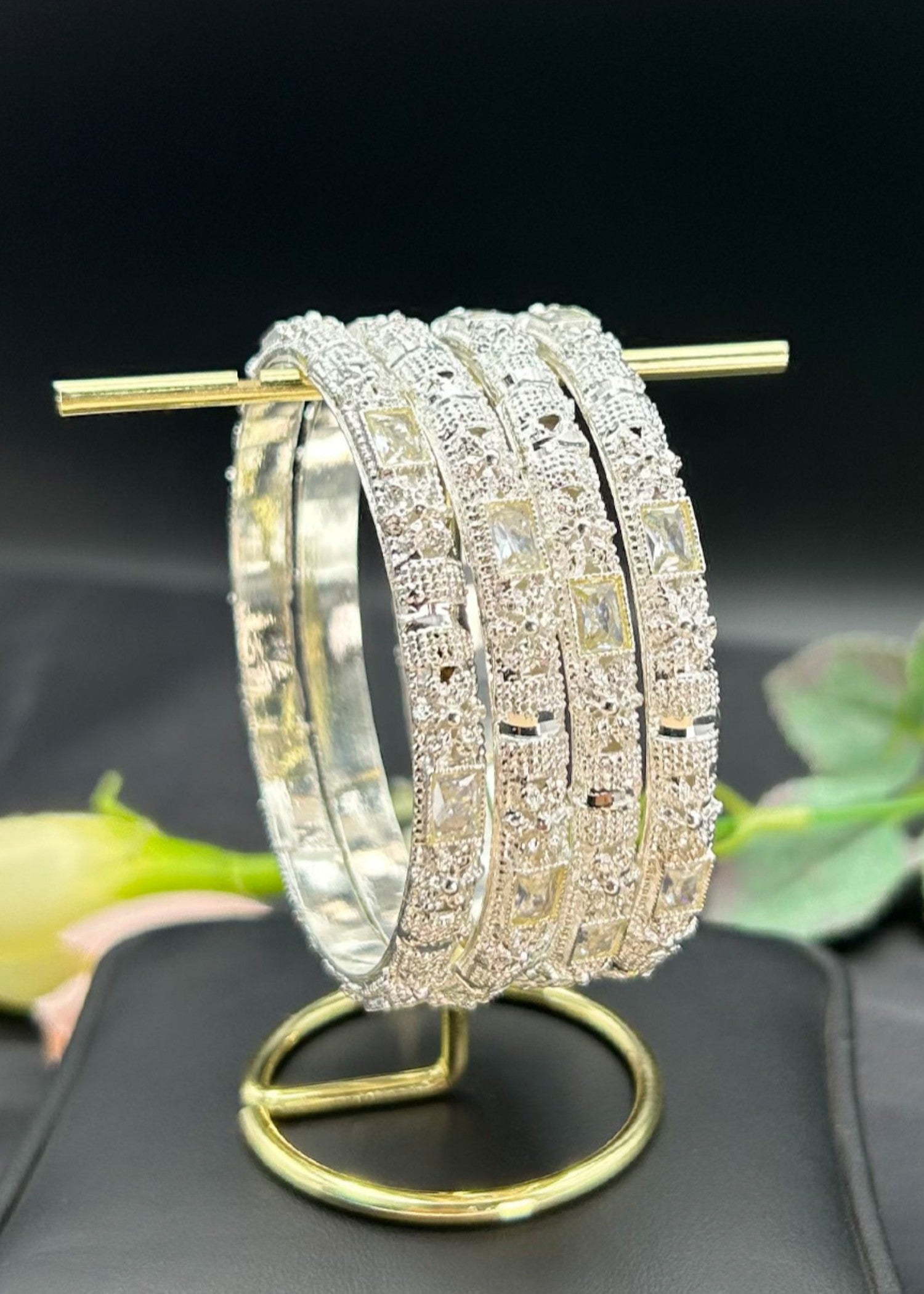 Bangles in White Color by - Trendy Women Bangles HTJ9969