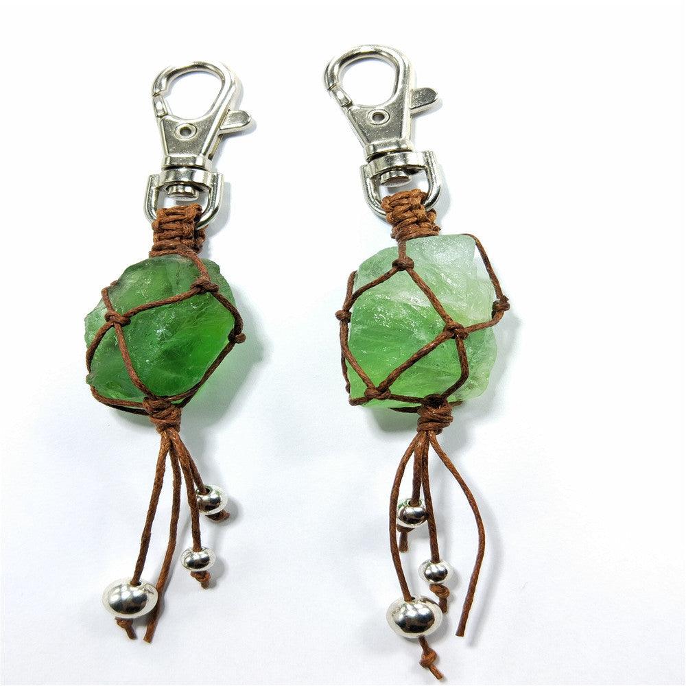 Natural Crystal Rough Stone Keychain
