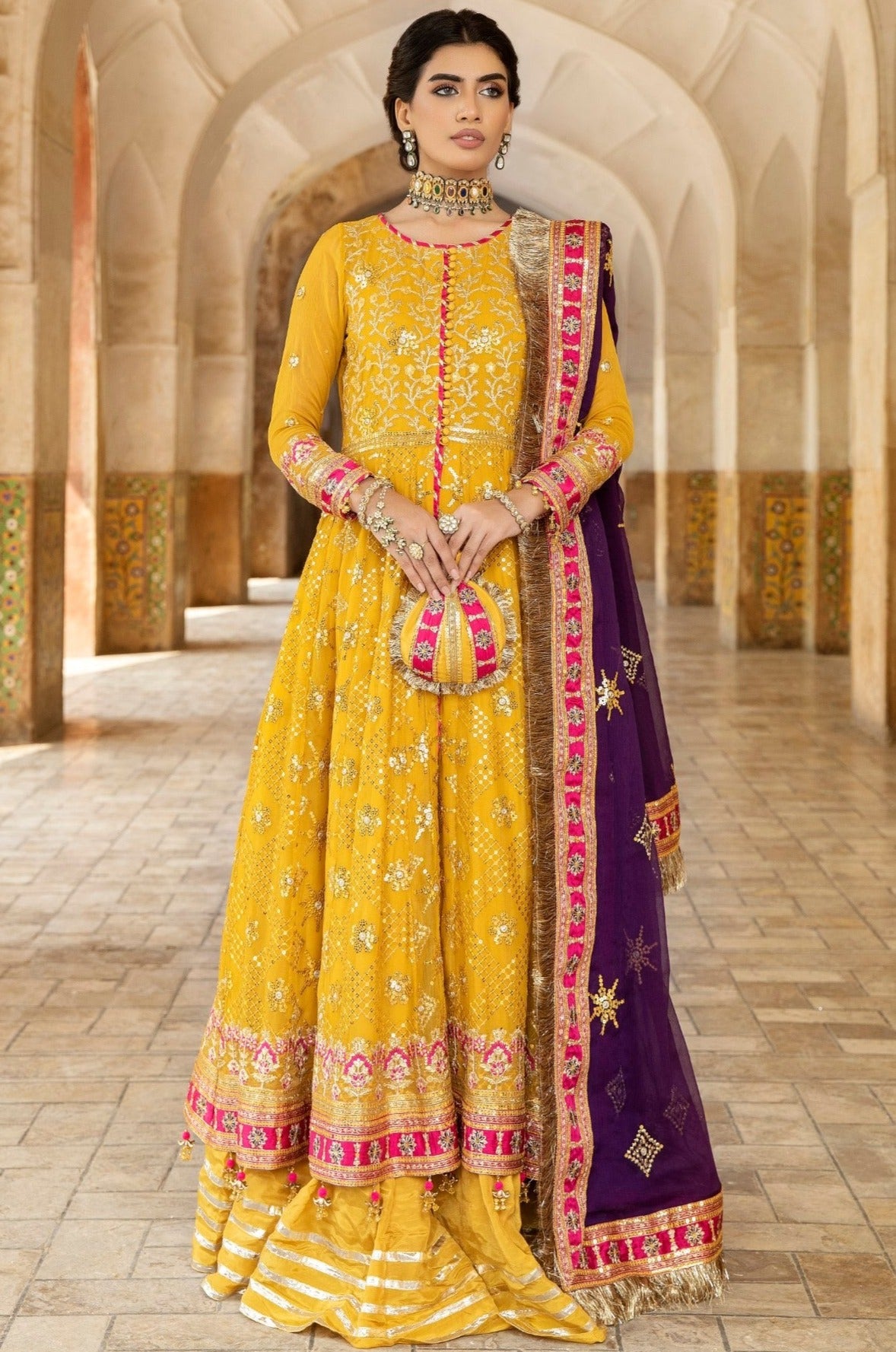 bemberg crinkle chiffon Maxi in Blonde