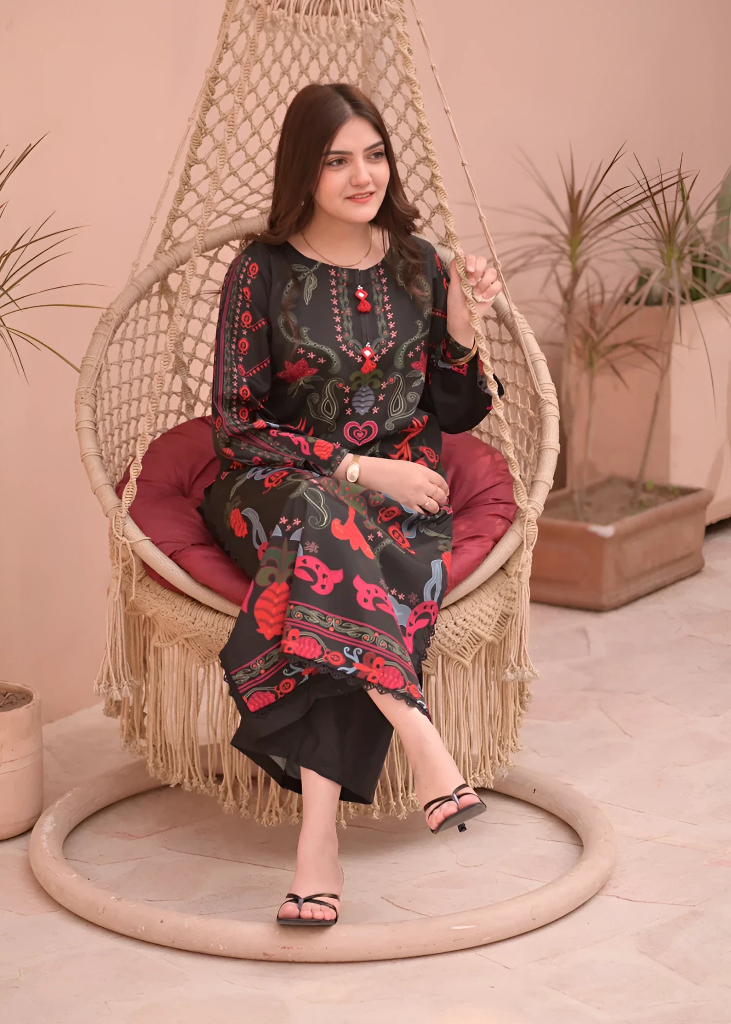 silk grip Kurta Set in Multi