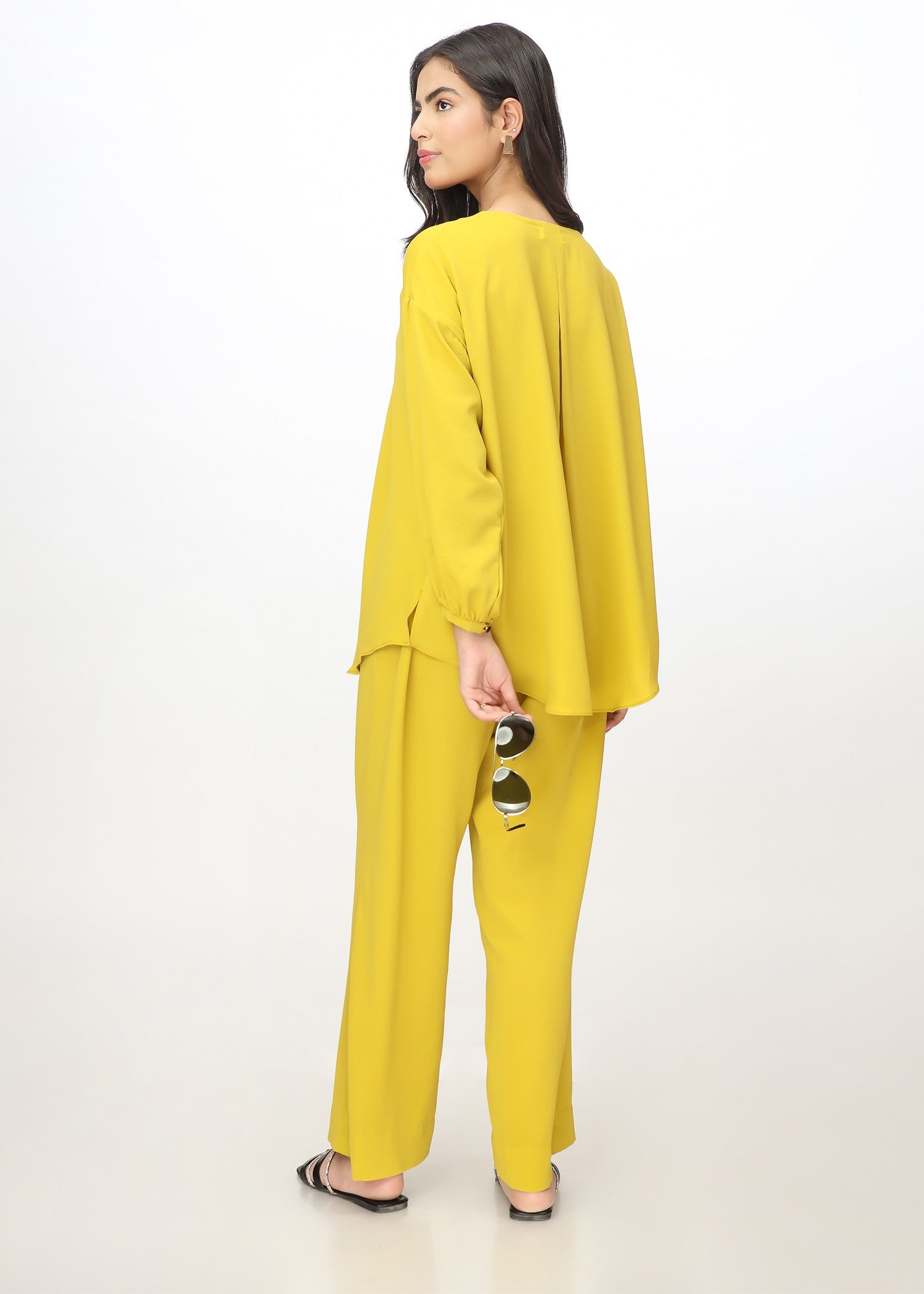 georgette Co Ord Sets in Key lime