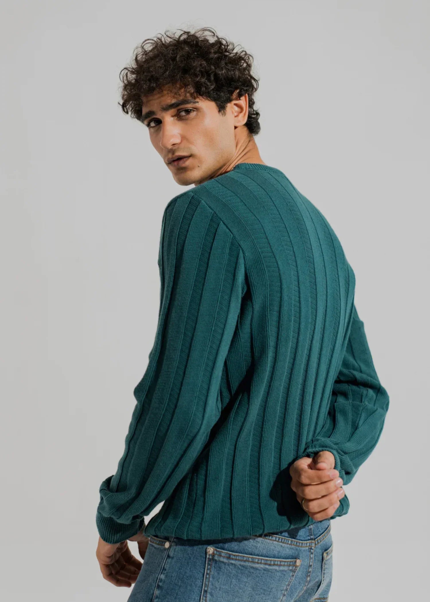 cotton Sweater in Green