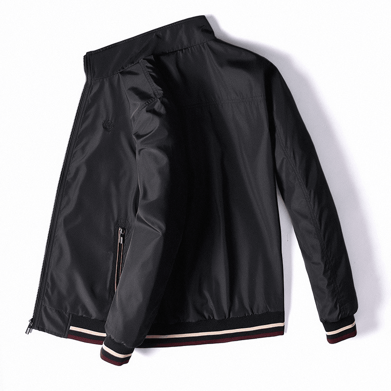 Thin Middle-Aged Men'S Autumn Coat Jacket Stand Collar Jacket