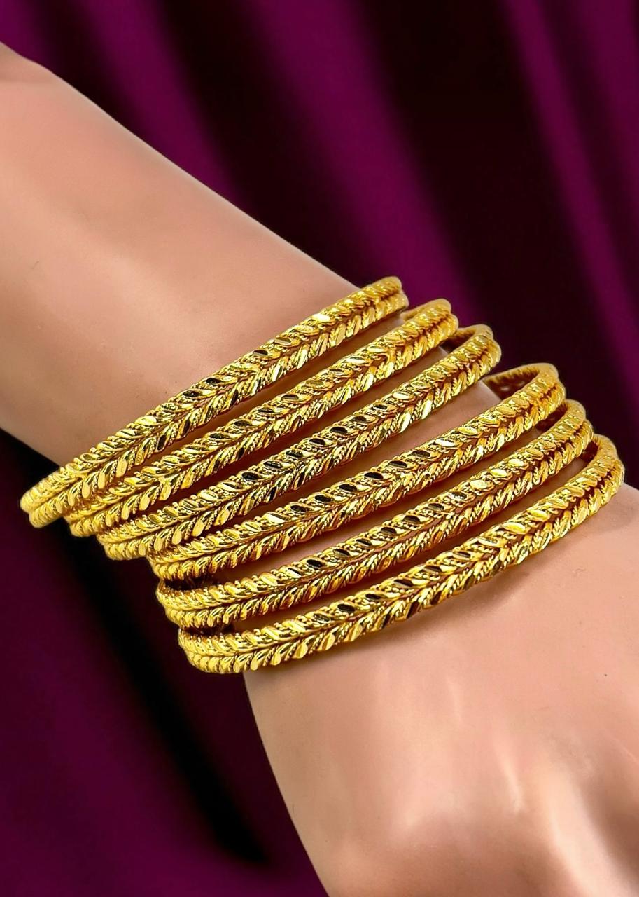 Bangles in Gold Color by - Trendy Women Bangles TZZ4898