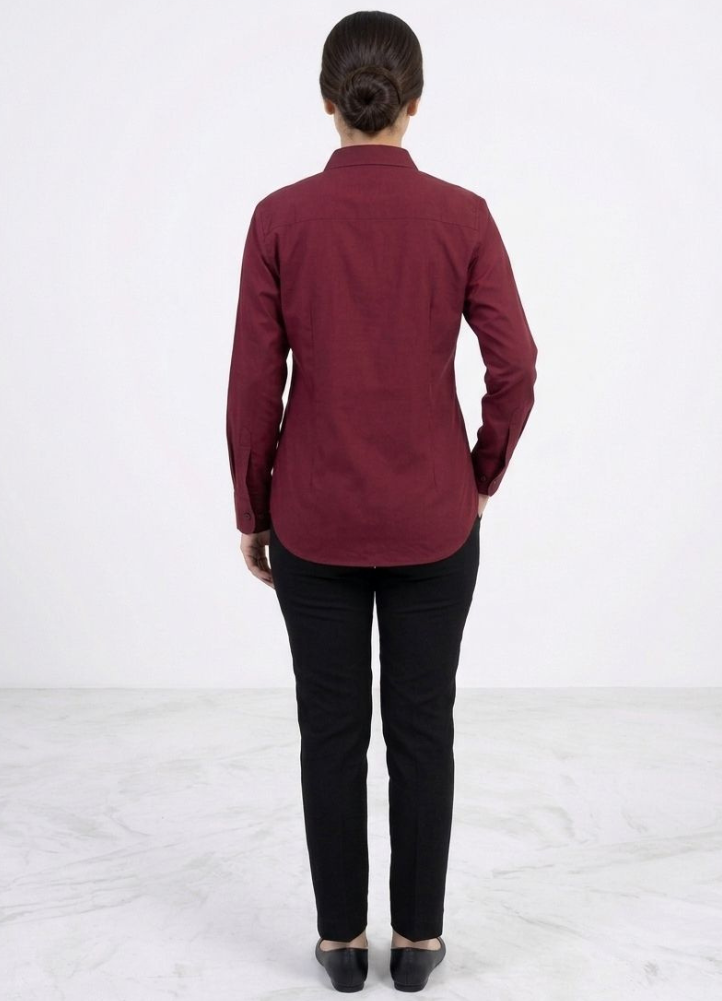 cotton silk Top in Maroon