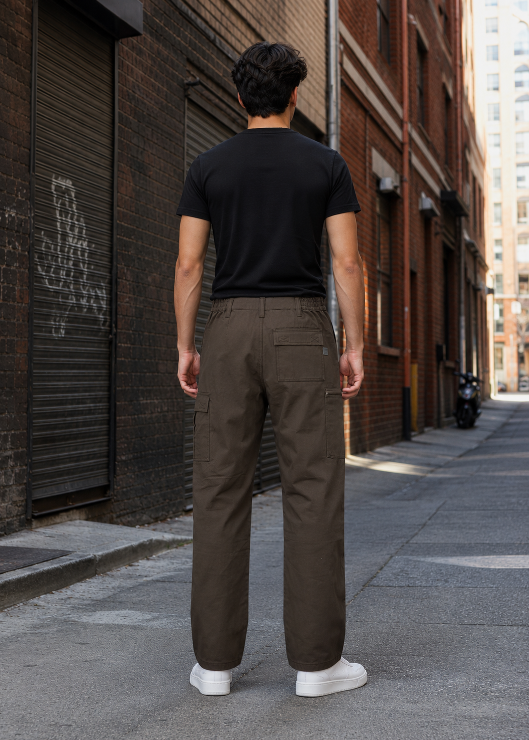 cotton Pants in Dark brown by FLO Nine99