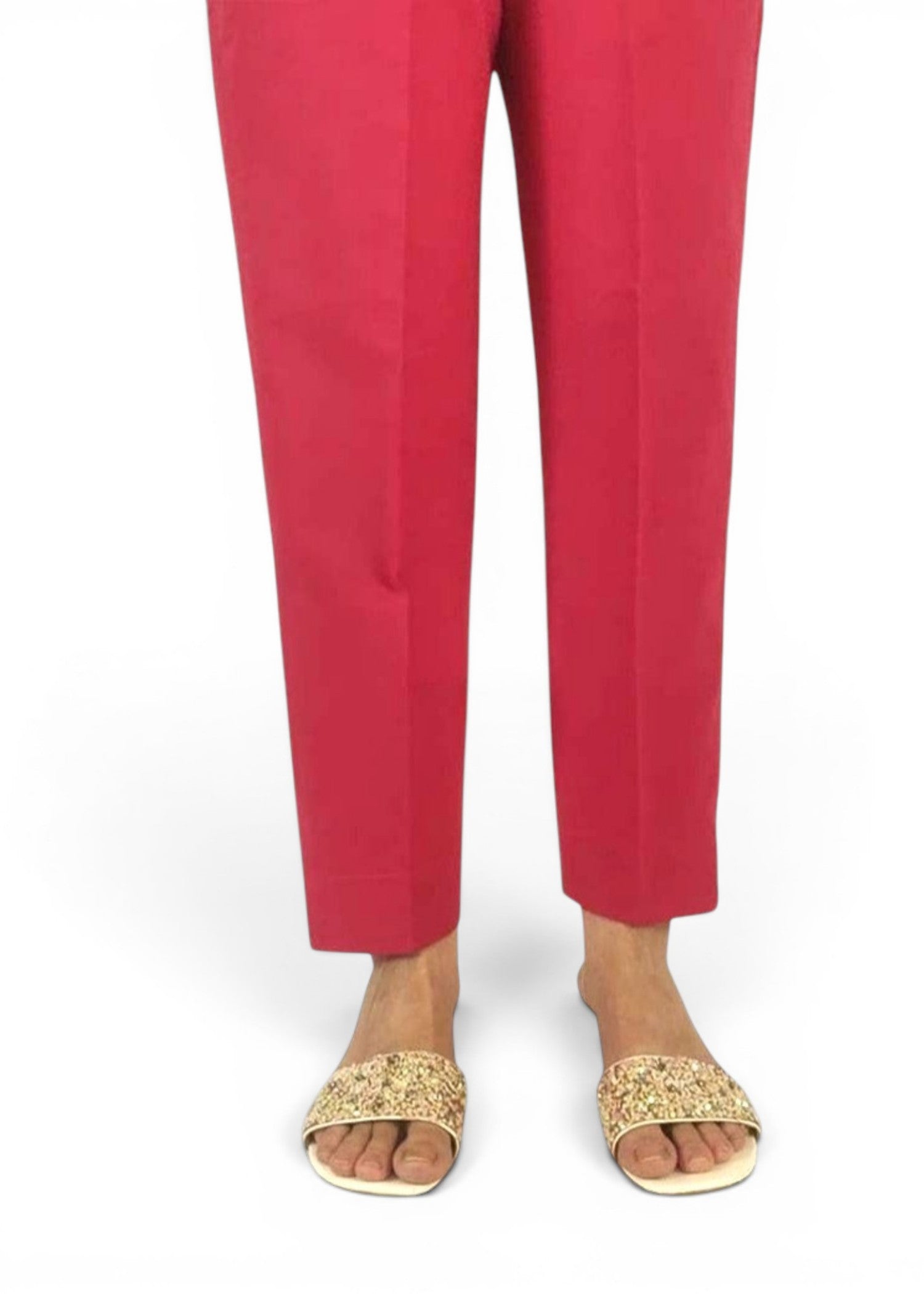 cotton Trousers in Fuchsia