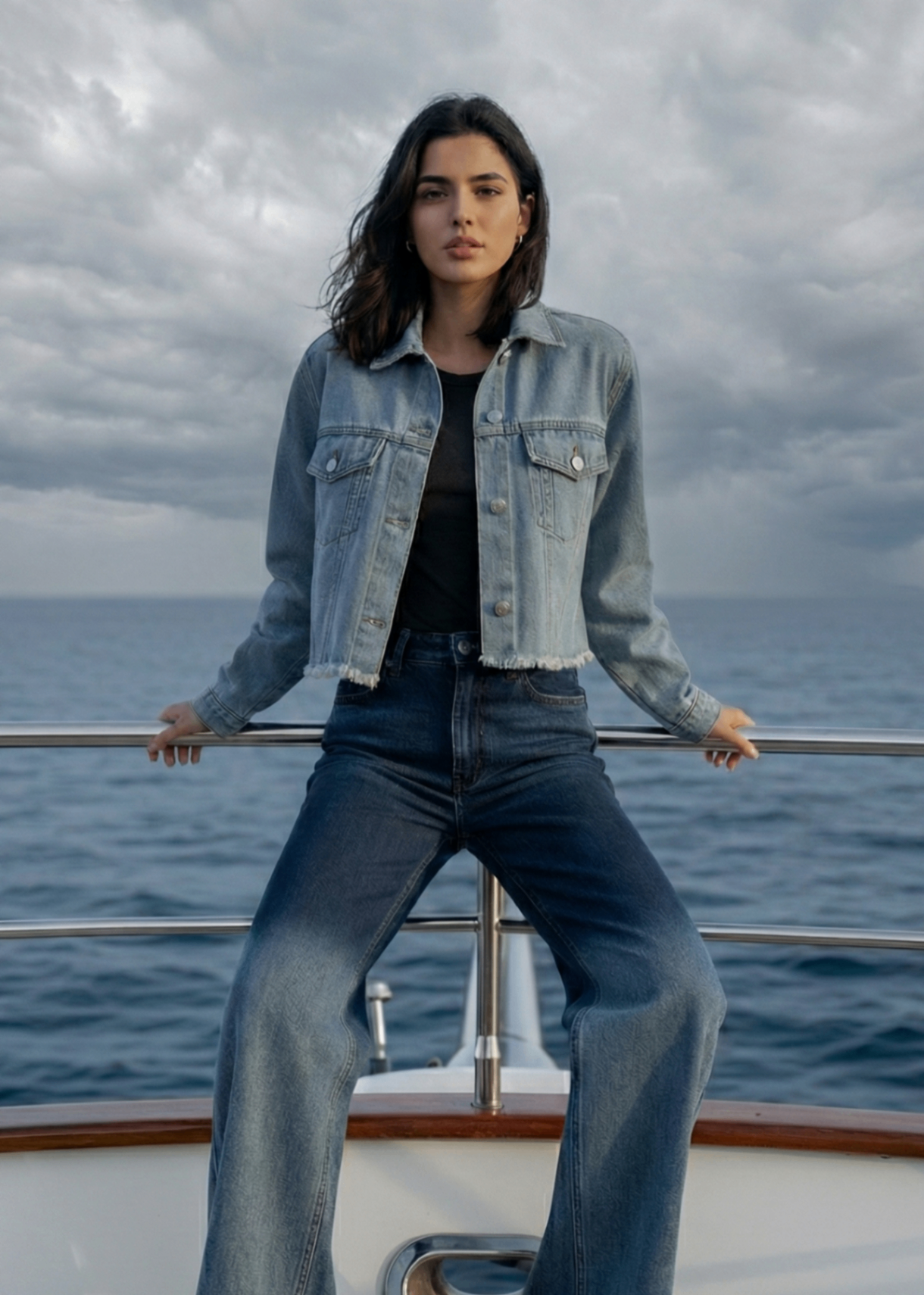 denim Jacket in Ice blue