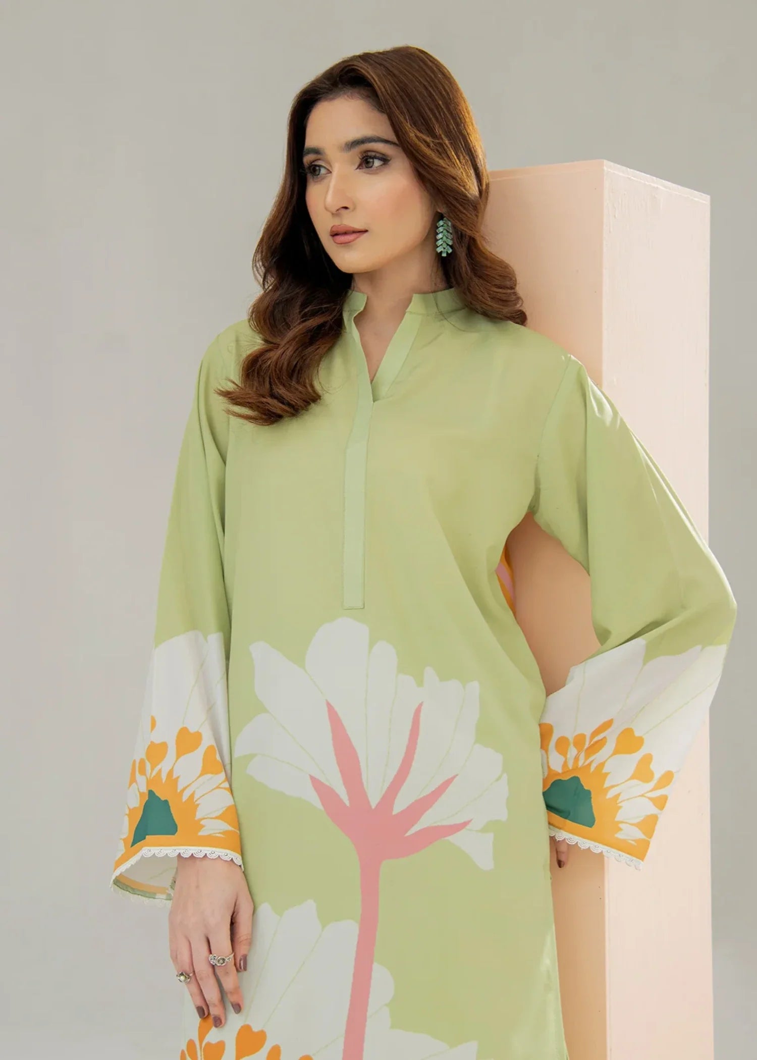 georgette Co ord Sets in Pistachio green