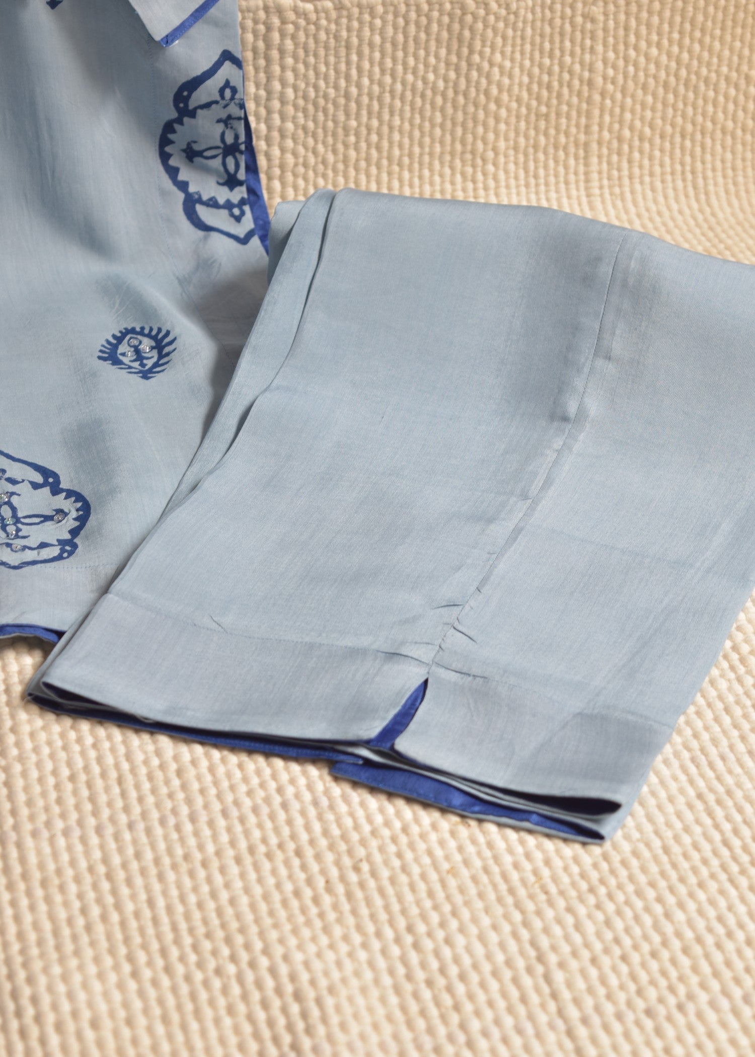 viscose Kurta Set in Powder blue