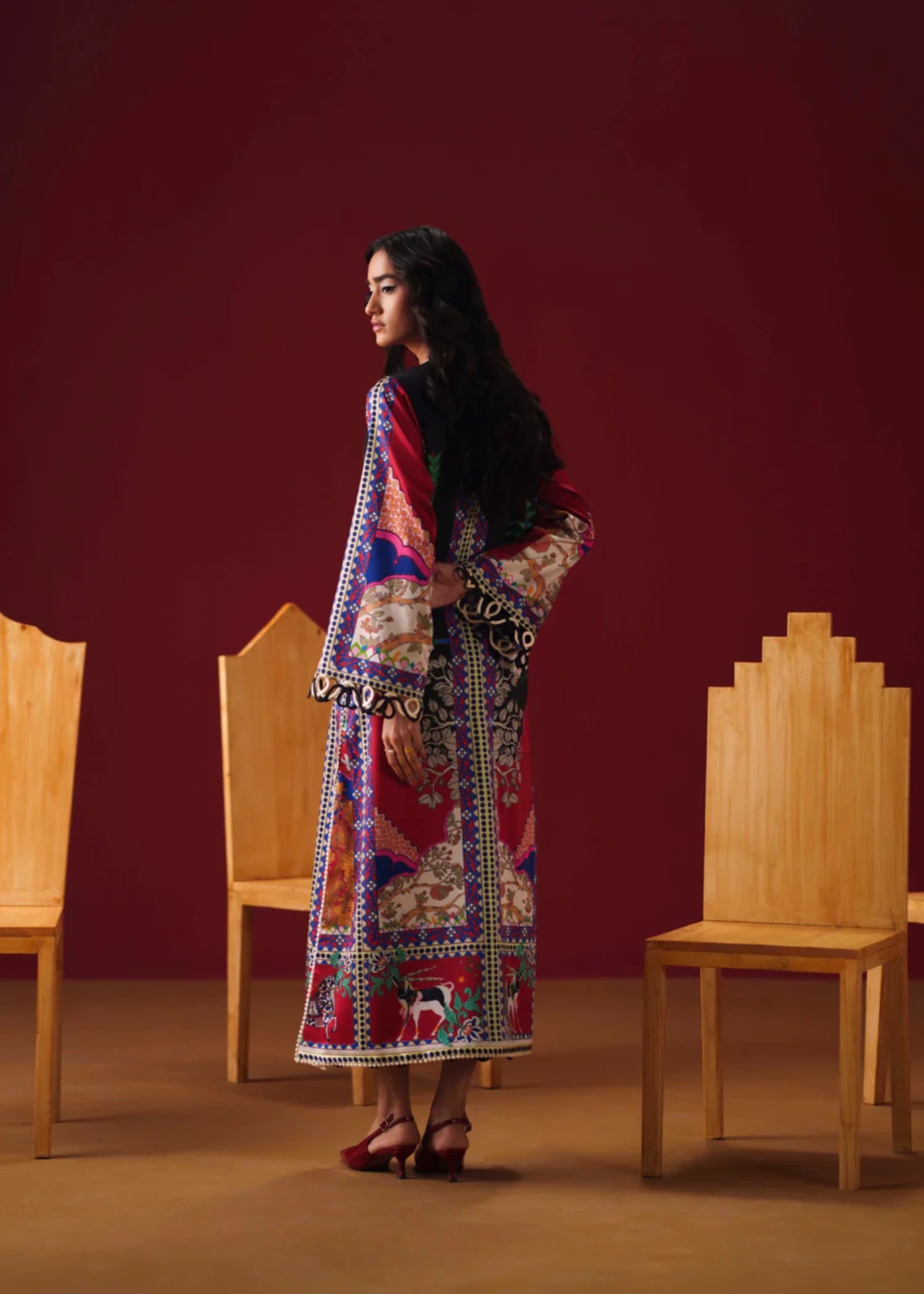 silk Kurti in Multi