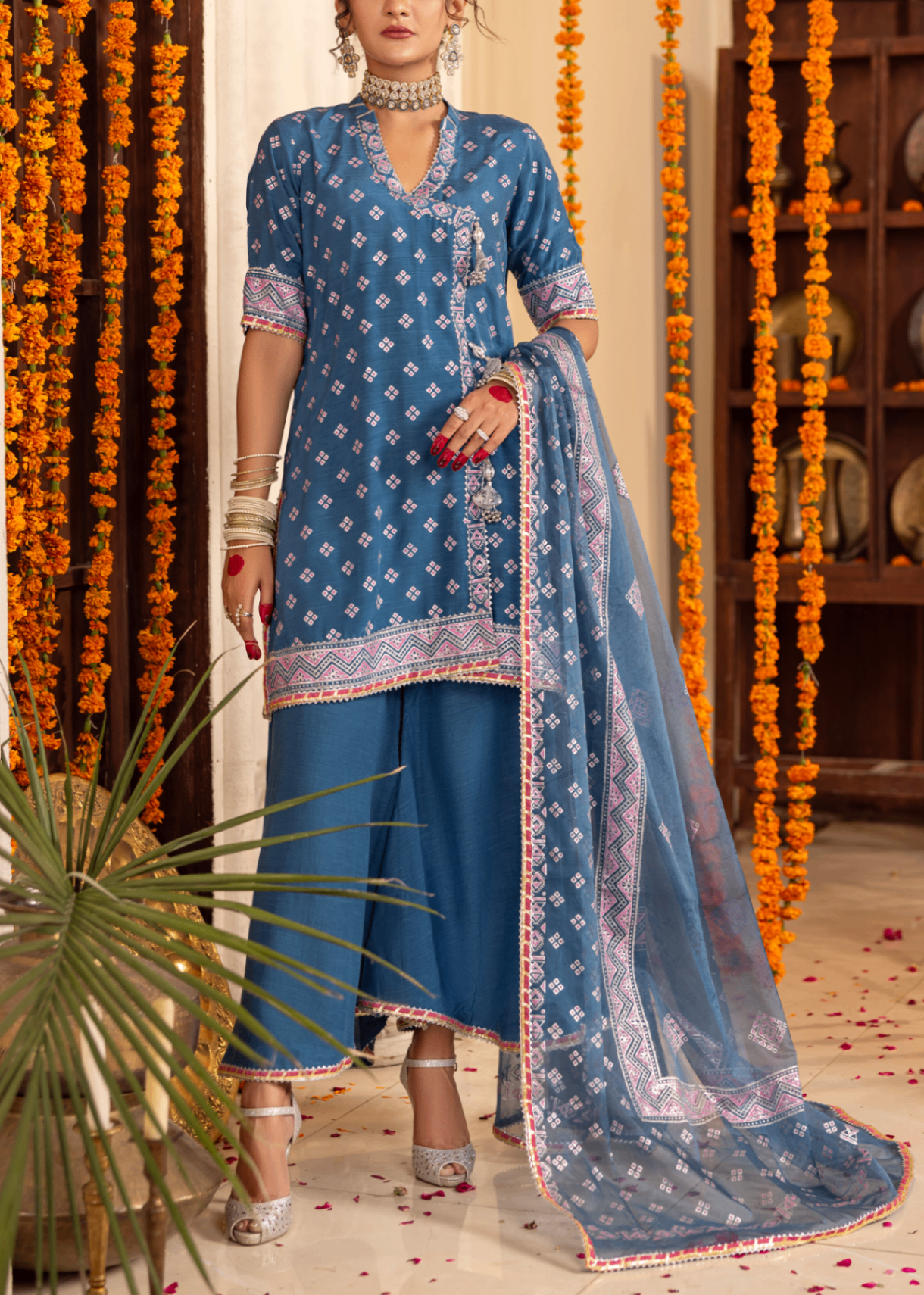 silk Unstitched in Ocean blue