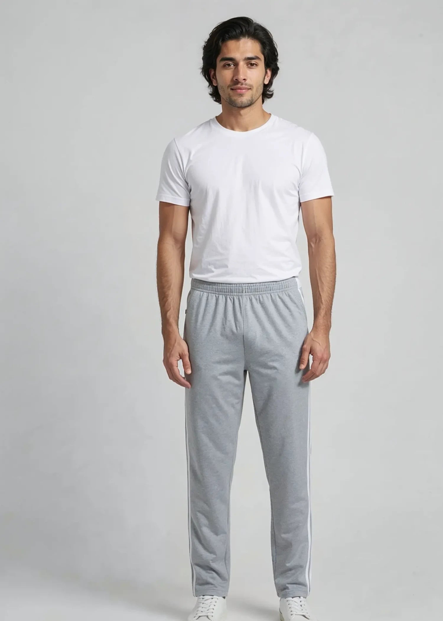 cotton jersey Trousers in Grey by Hinz