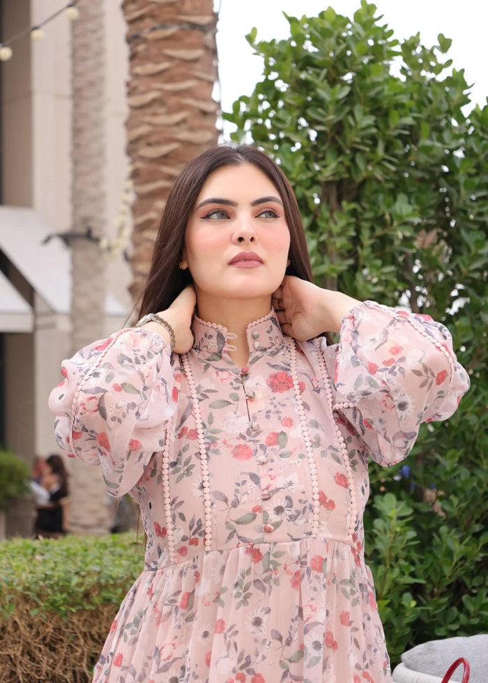 chiffon Dress in Pink
