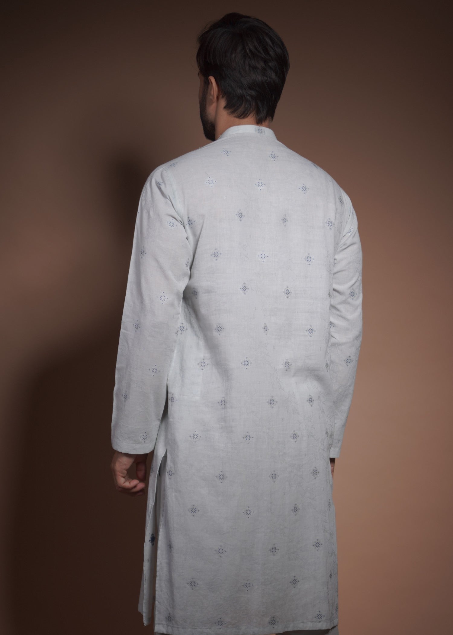 cotton Kurta Set in Ice blue