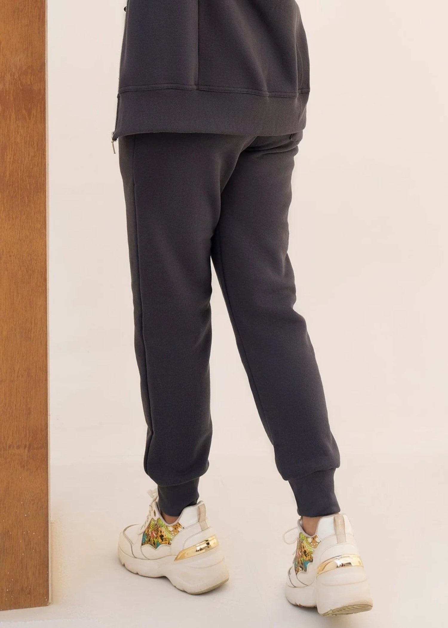 fleece Trousers in Steal grey